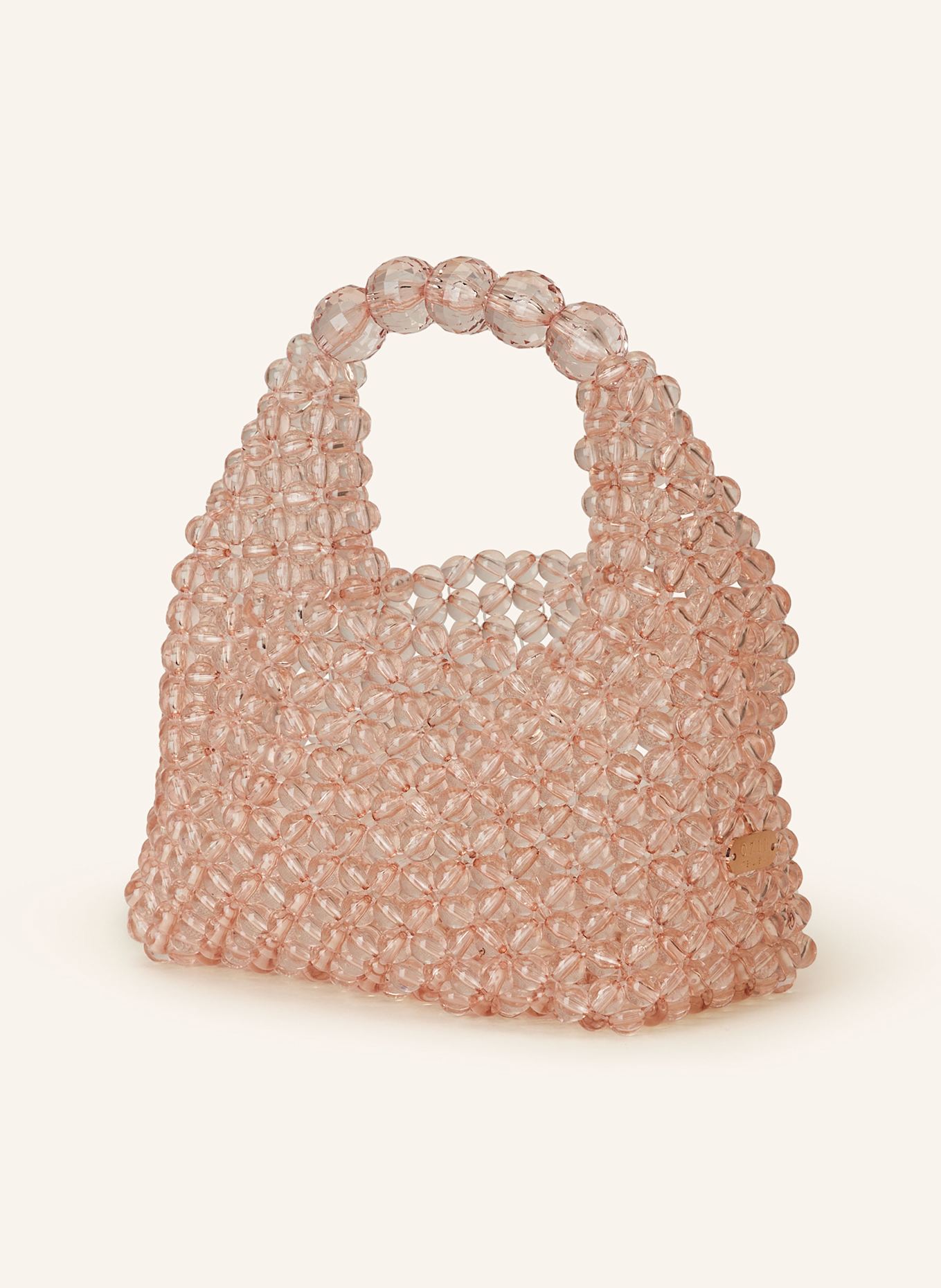 0711 TBILISI Sac à main JODIE en perles décoratives: ROSÉ