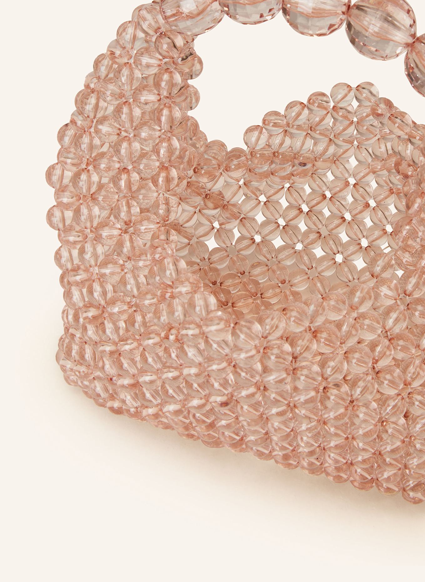 0711 TBILISI Sac à main JODIE en perles décoratives: ROSÉ