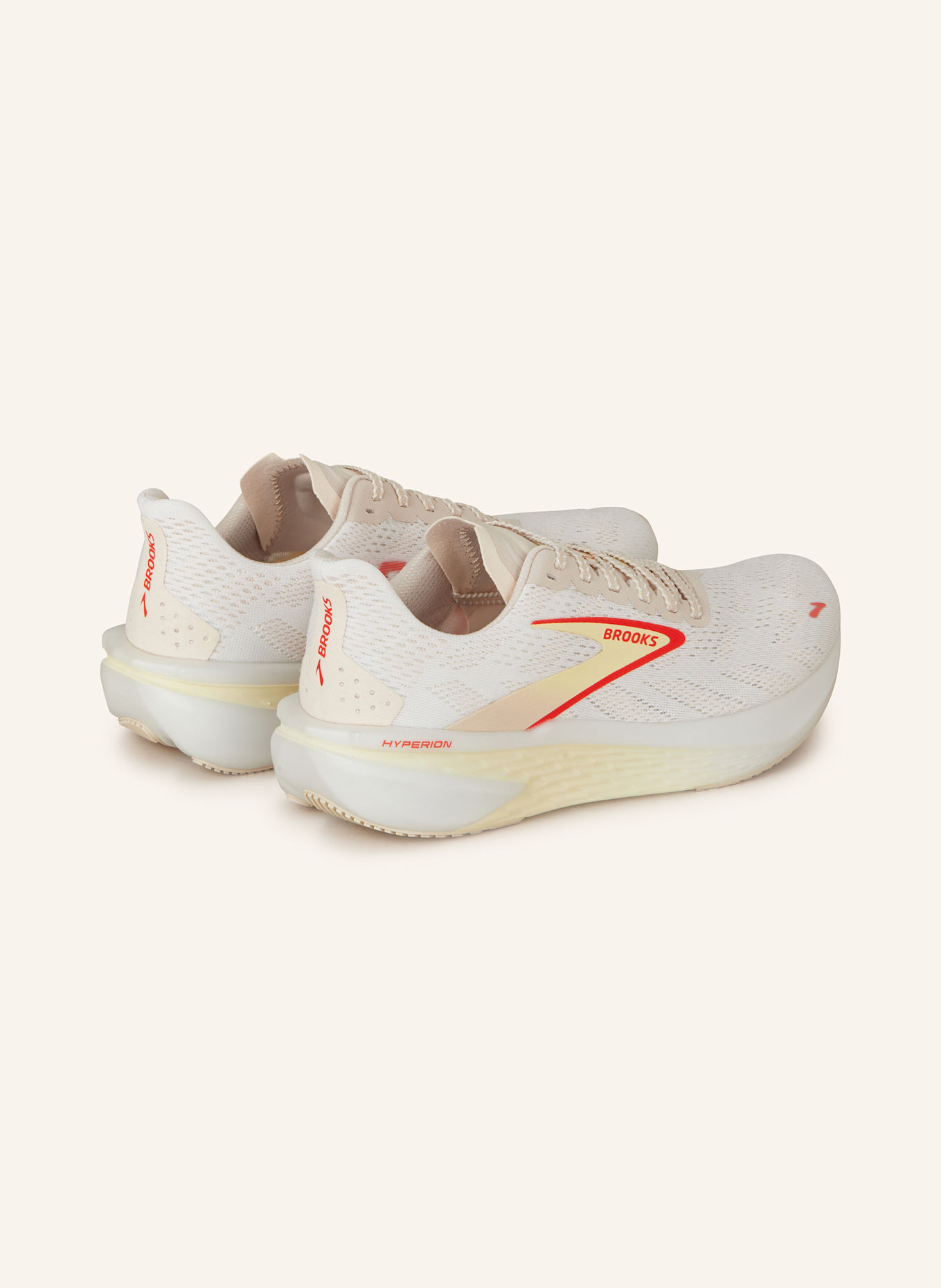 BROOKS HYPERION 2 running shoes, Color: CREAM/ ORANGE/ LIGHT YELLOW (Image 2)