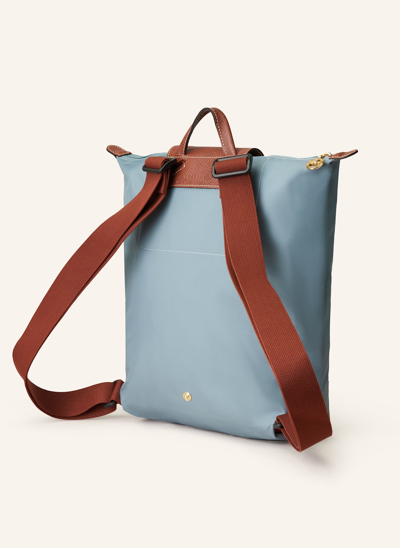 LONGCHAMP Rucksack LE PLIAGE MEDIUM: PETROL / BRAUN