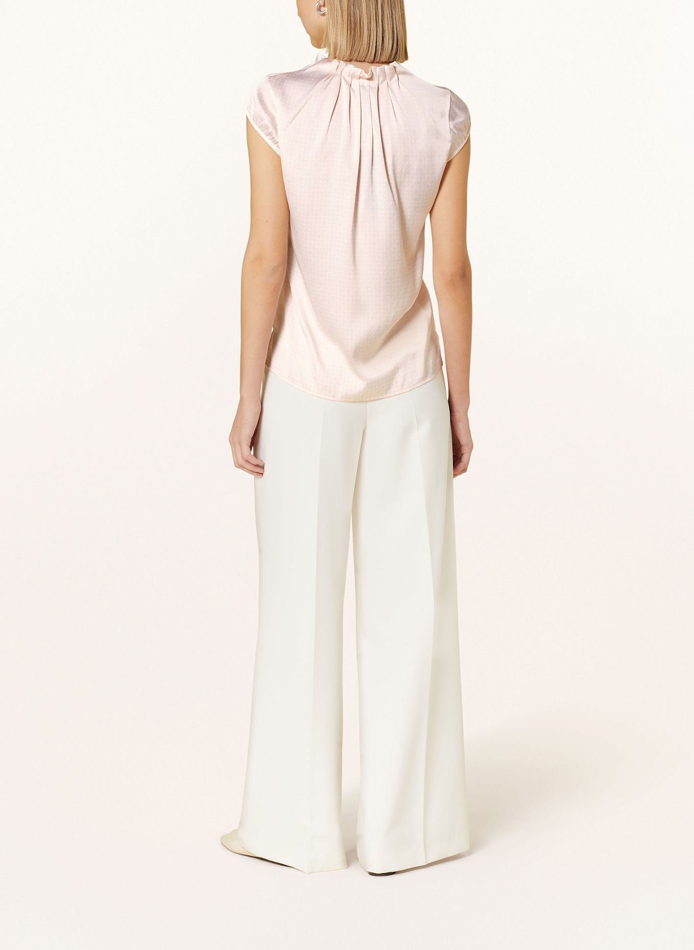 comma Blusentop SONJA: HELLROSA / WEISS