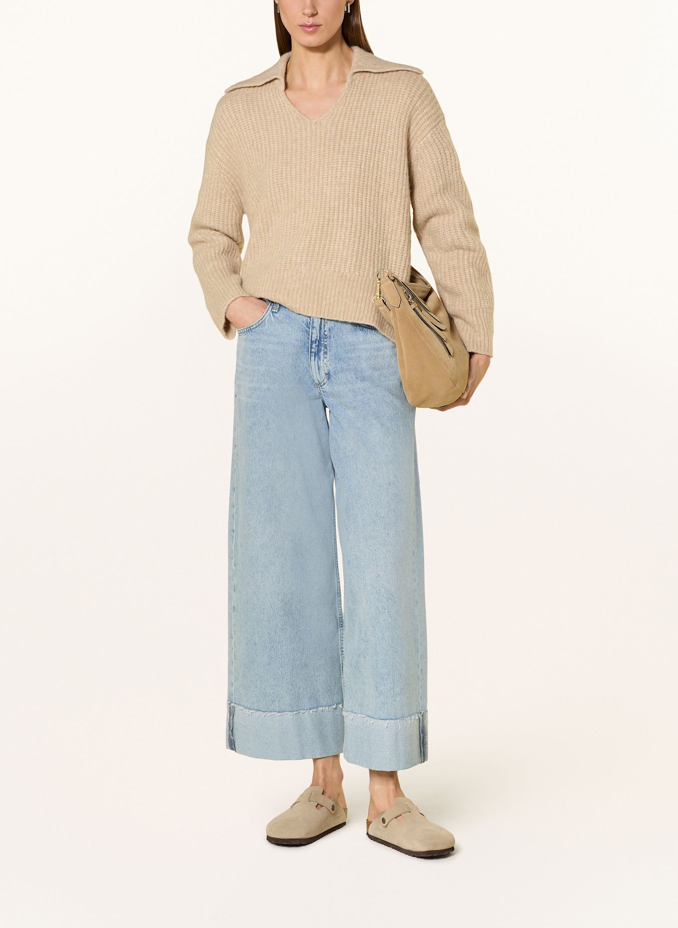 OPUS Sweter POLONDA: BEŻOWY