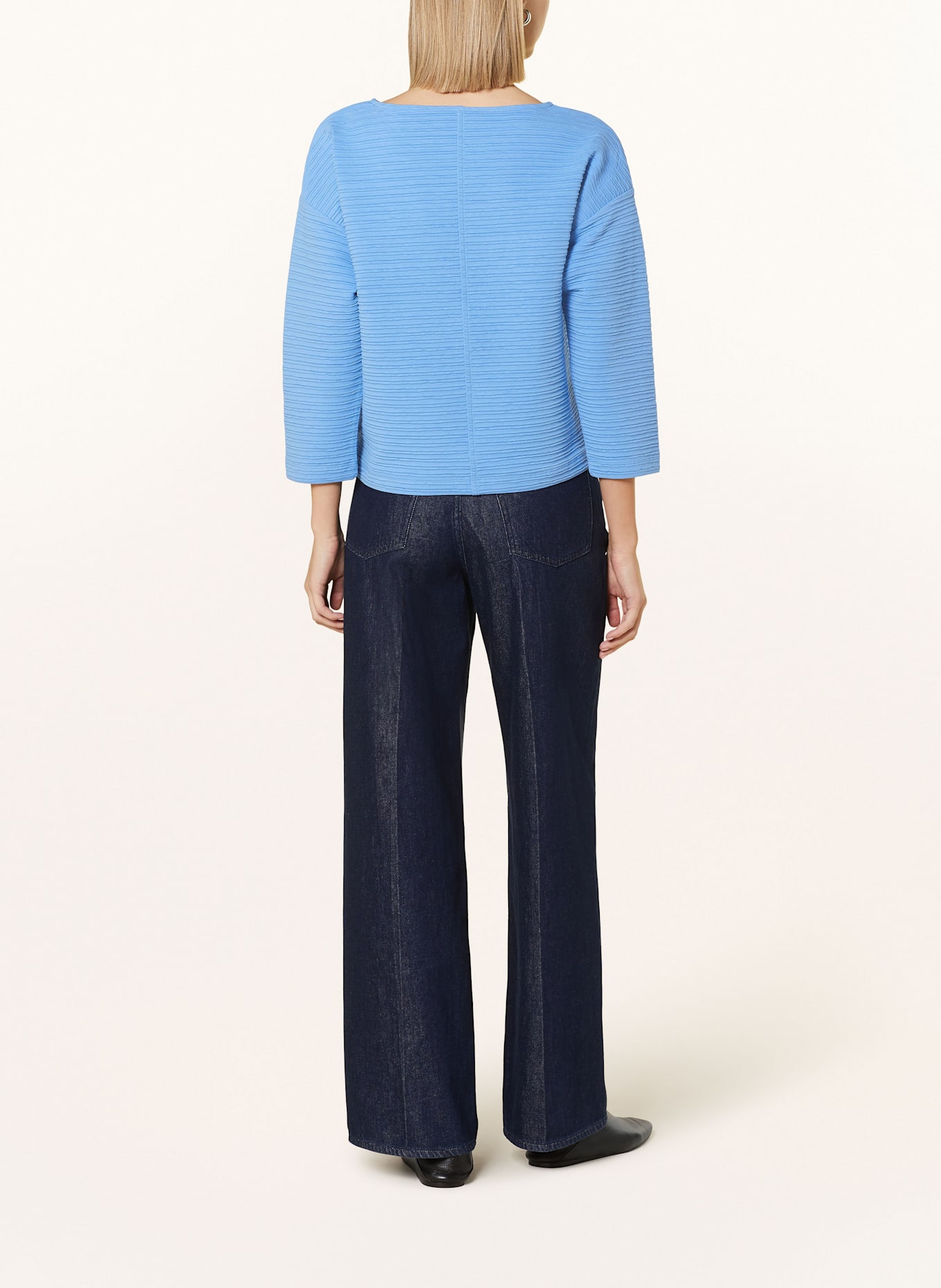 OPUS GOTTOMAN shirt with 3/4 sleeves: BLUE