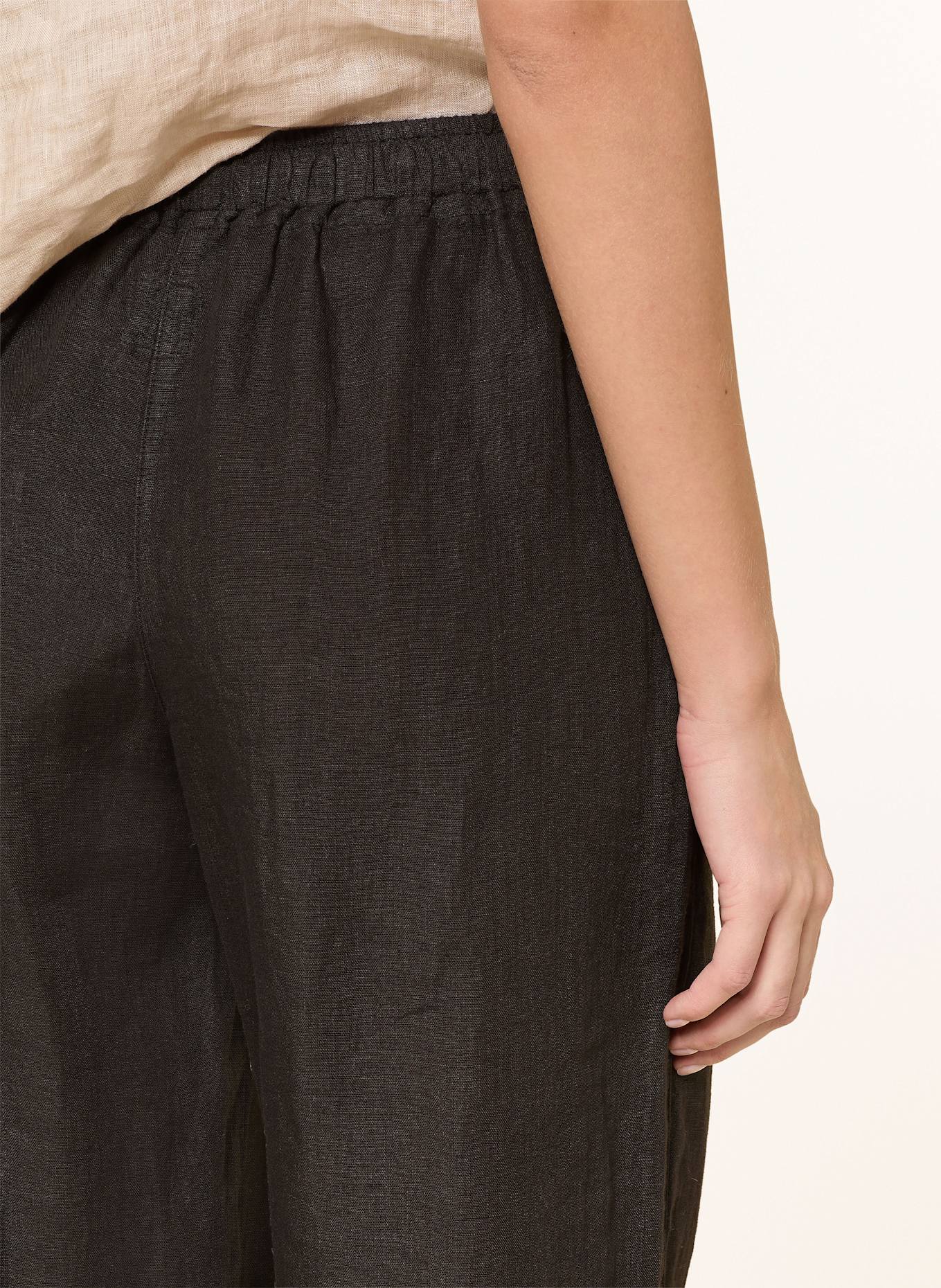 120%lino Marlenehose aus Leinen: SCHWARZ