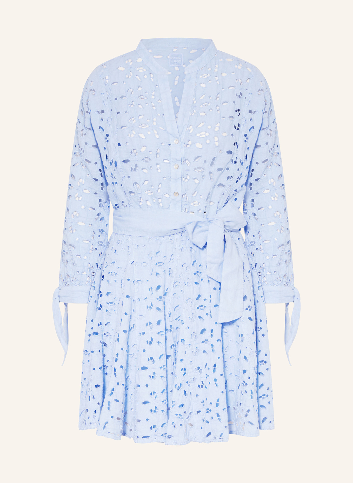 120%lino Kleid: HELLBLAU