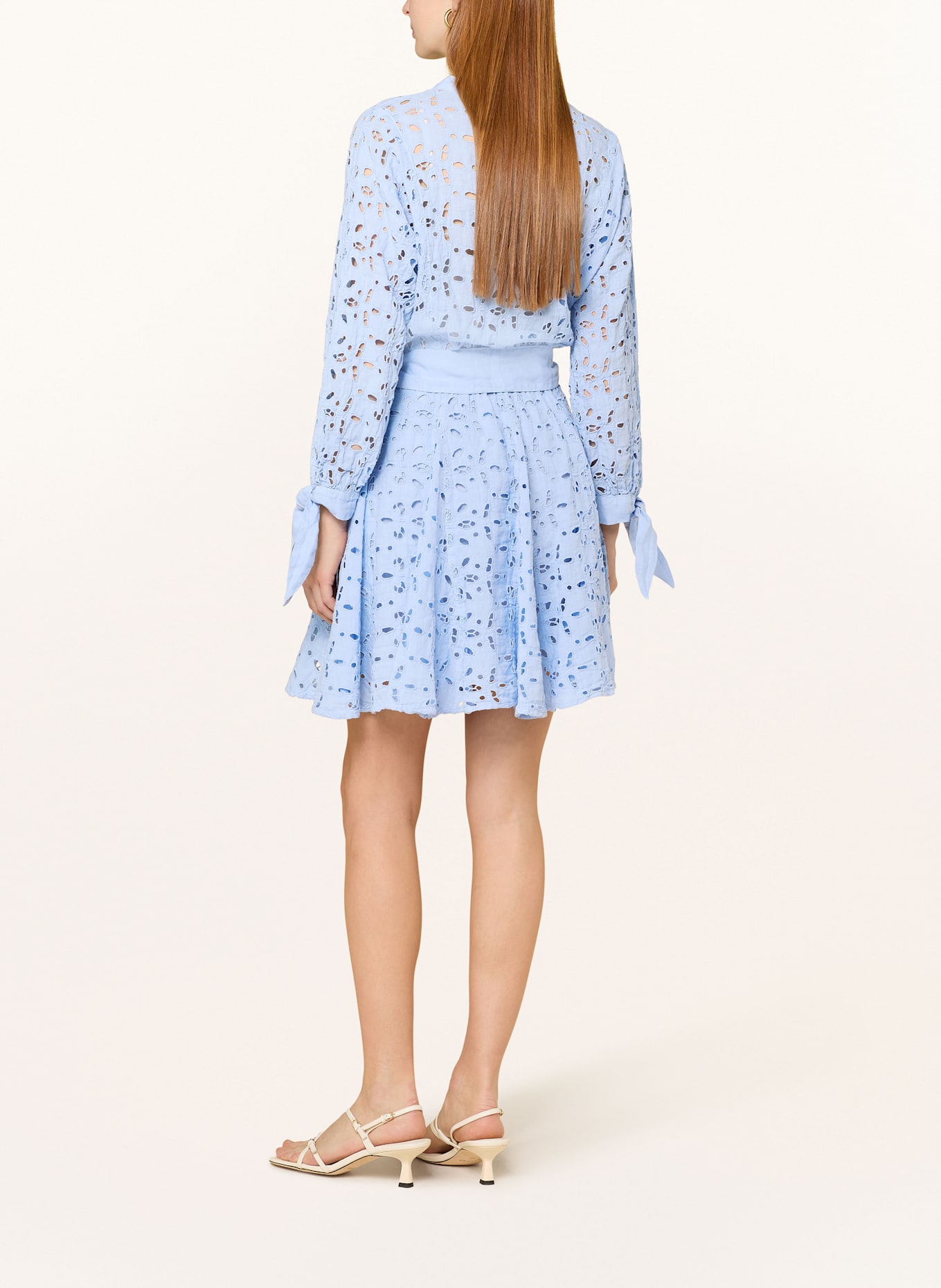 120%lino Kleid: HELLBLAU