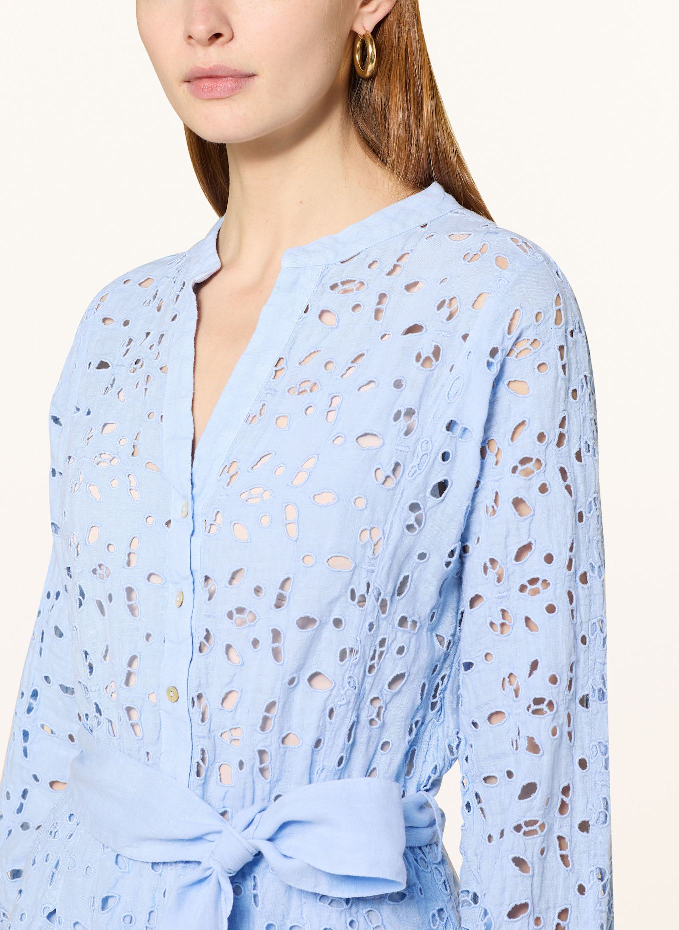 120%lino Kleid: HELLBLAU