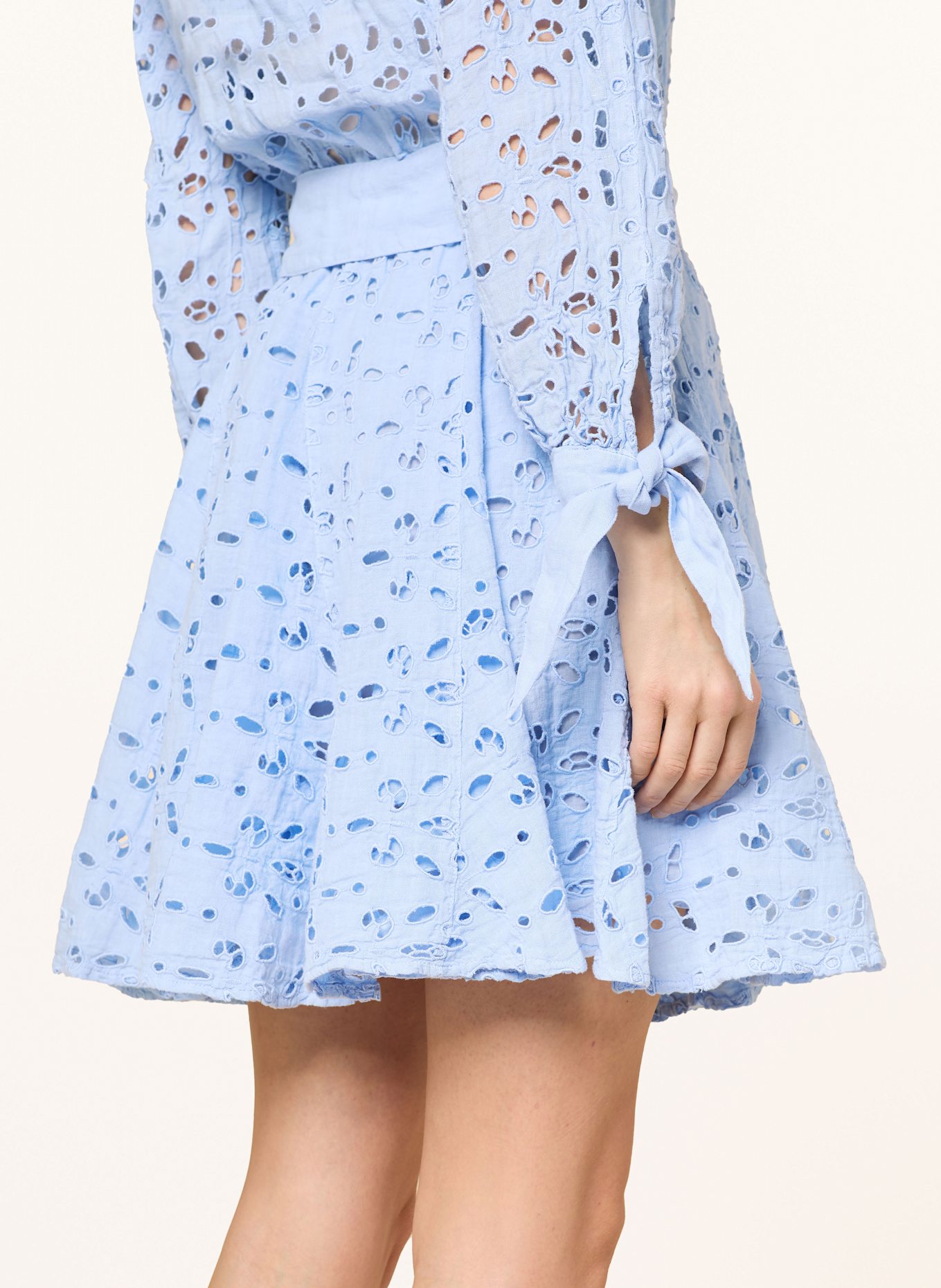120%lino Kleid: HELLBLAU