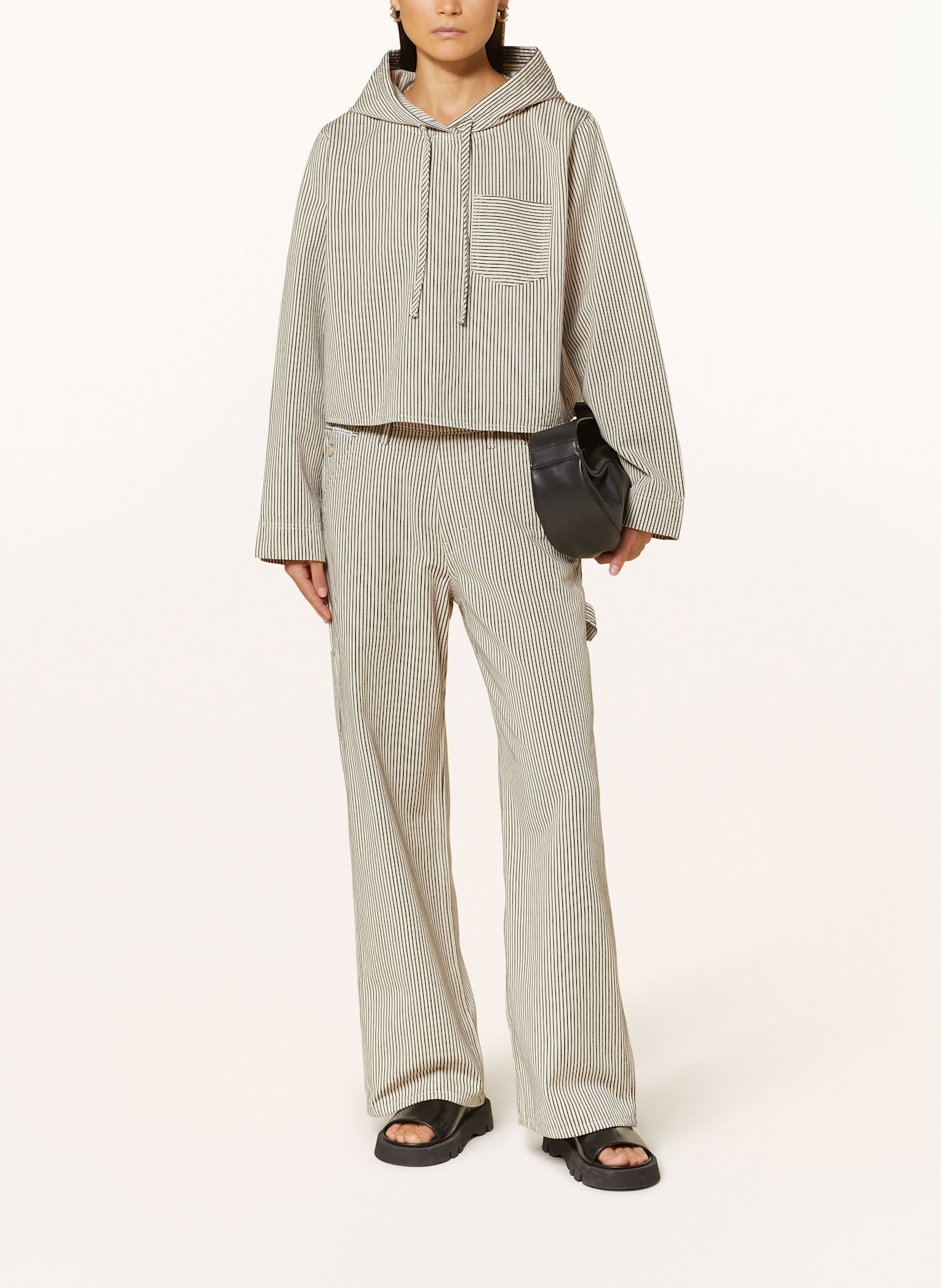 Marc O'Polo DENIM Hoodie: BEIGE / SCHWARZ