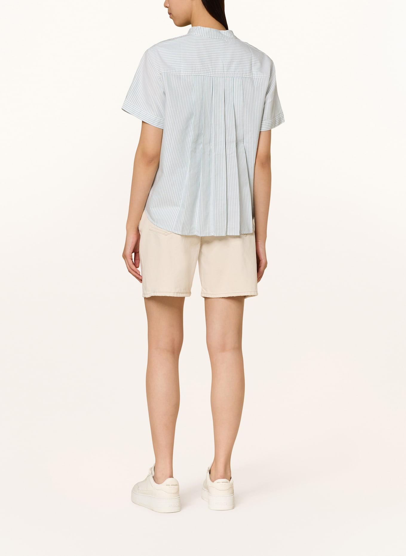 Marc O'Polo DENIM Blusenshirt: HELLBLAU / WEISS