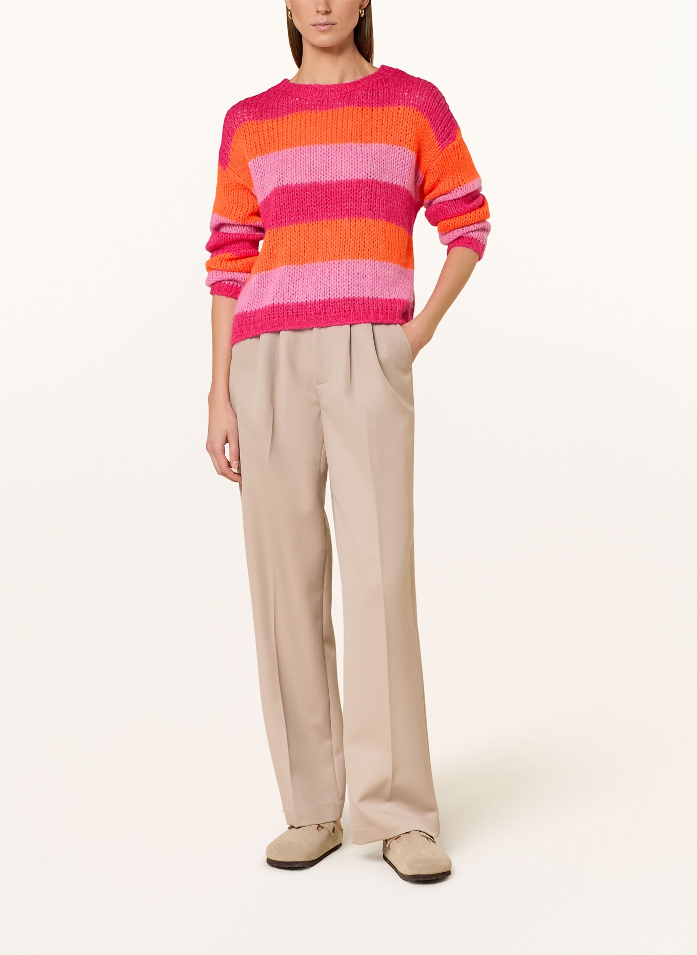 CARTOON Sweater: PINK / ORANGE