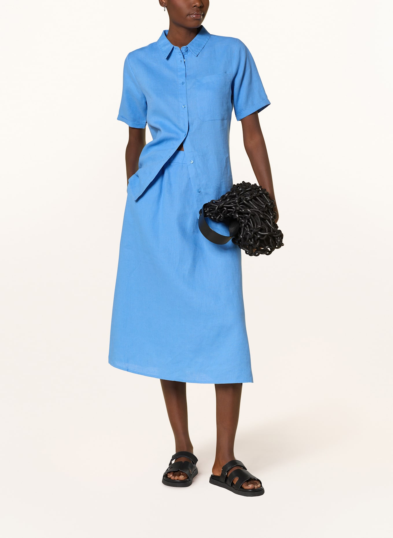 lilienfels Hemdbluse aus Leinen: BLAU