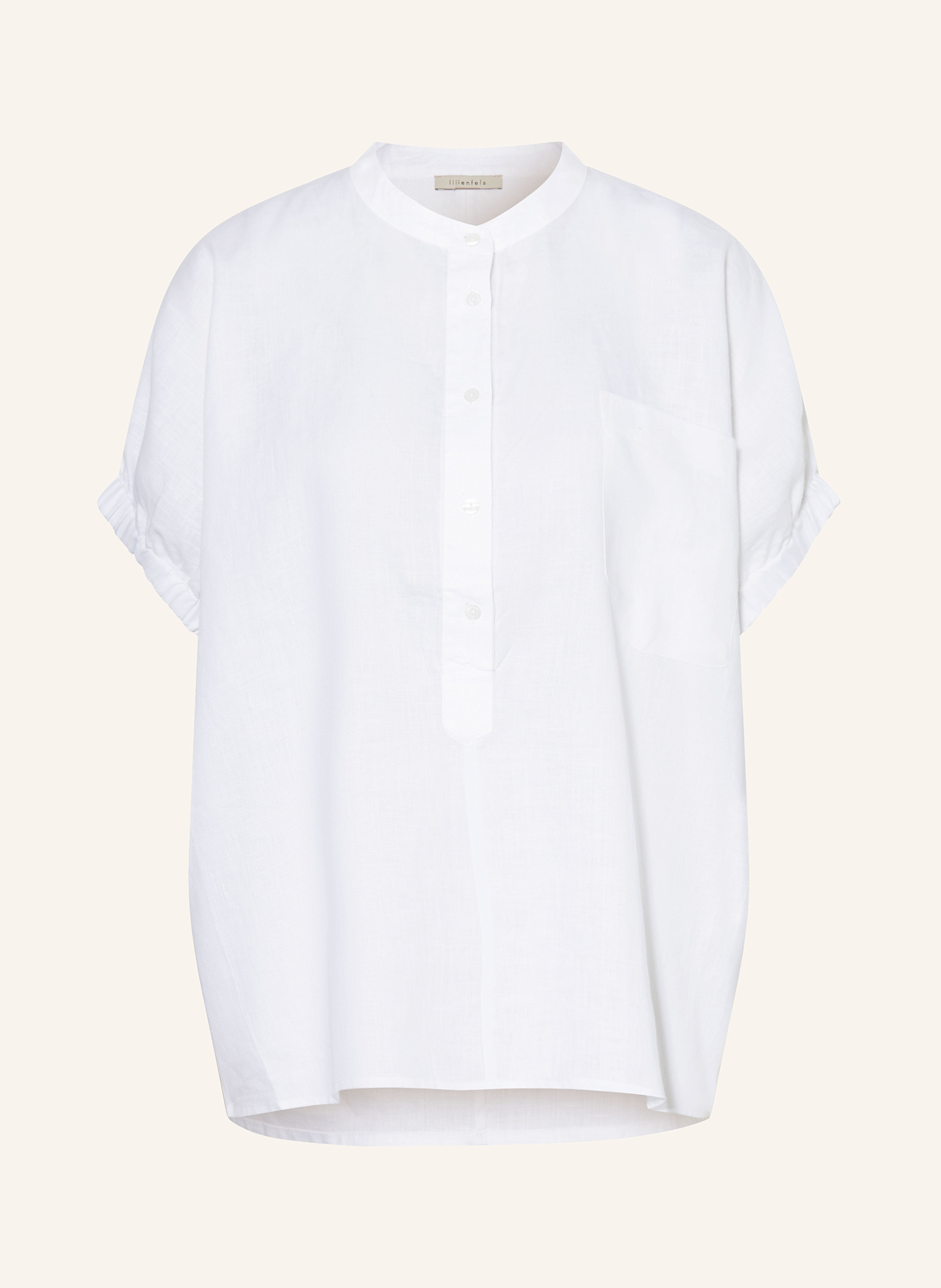 lilienfels Oversized linen blouse, Color: WHITE (Image 1)