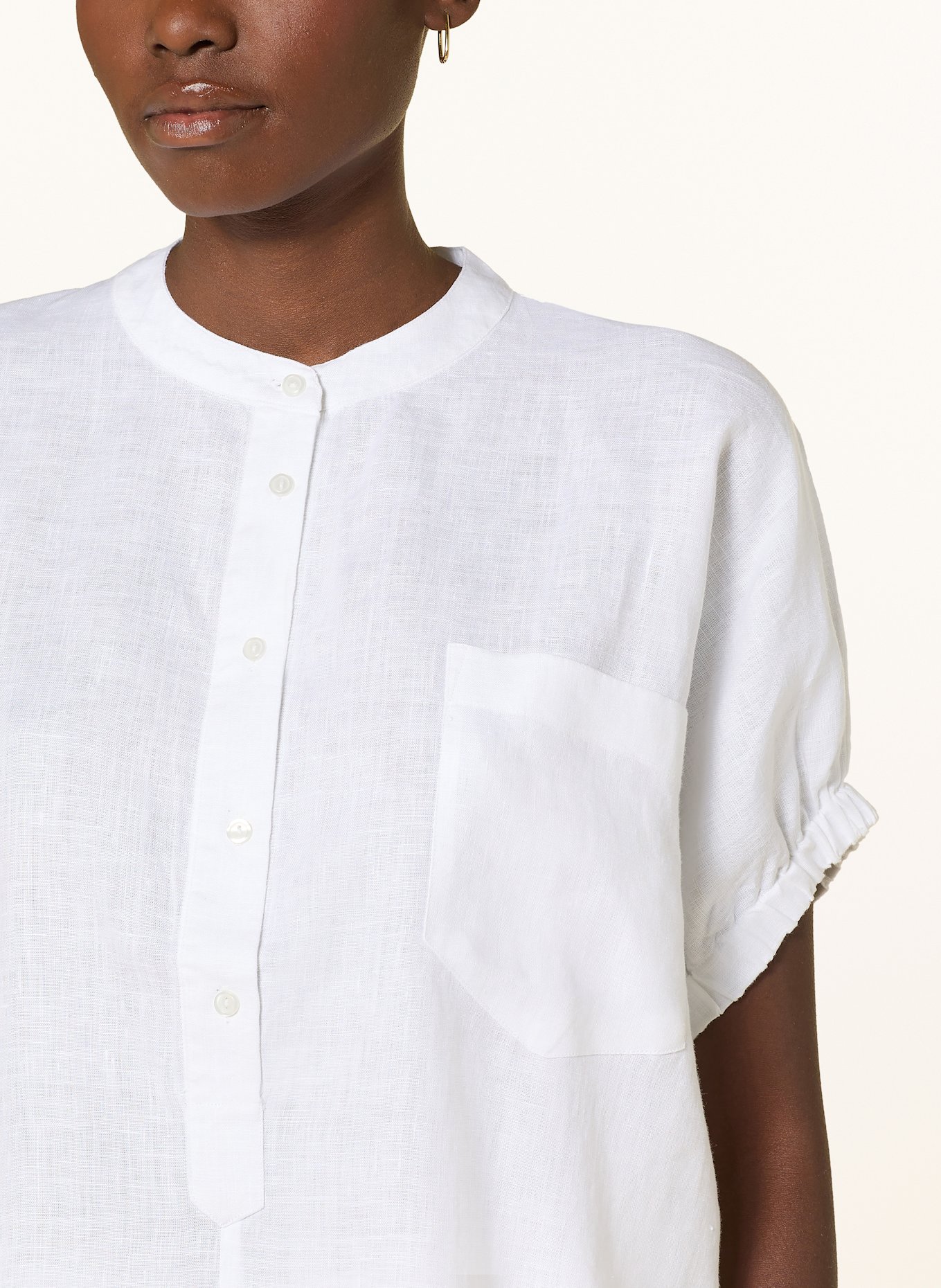 lilienfels Oversized linen blouse, Color: WHITE (Image 4)