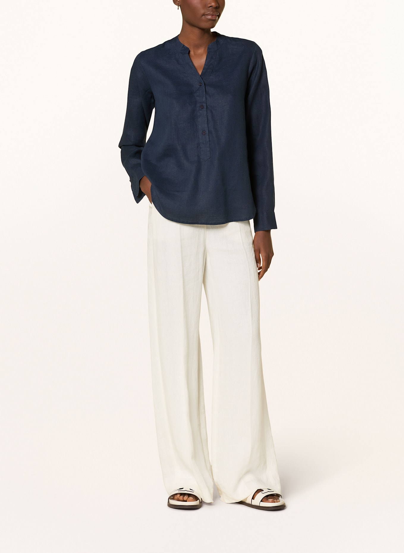 lilienfels Leinenbluse: DUNKELBLAU