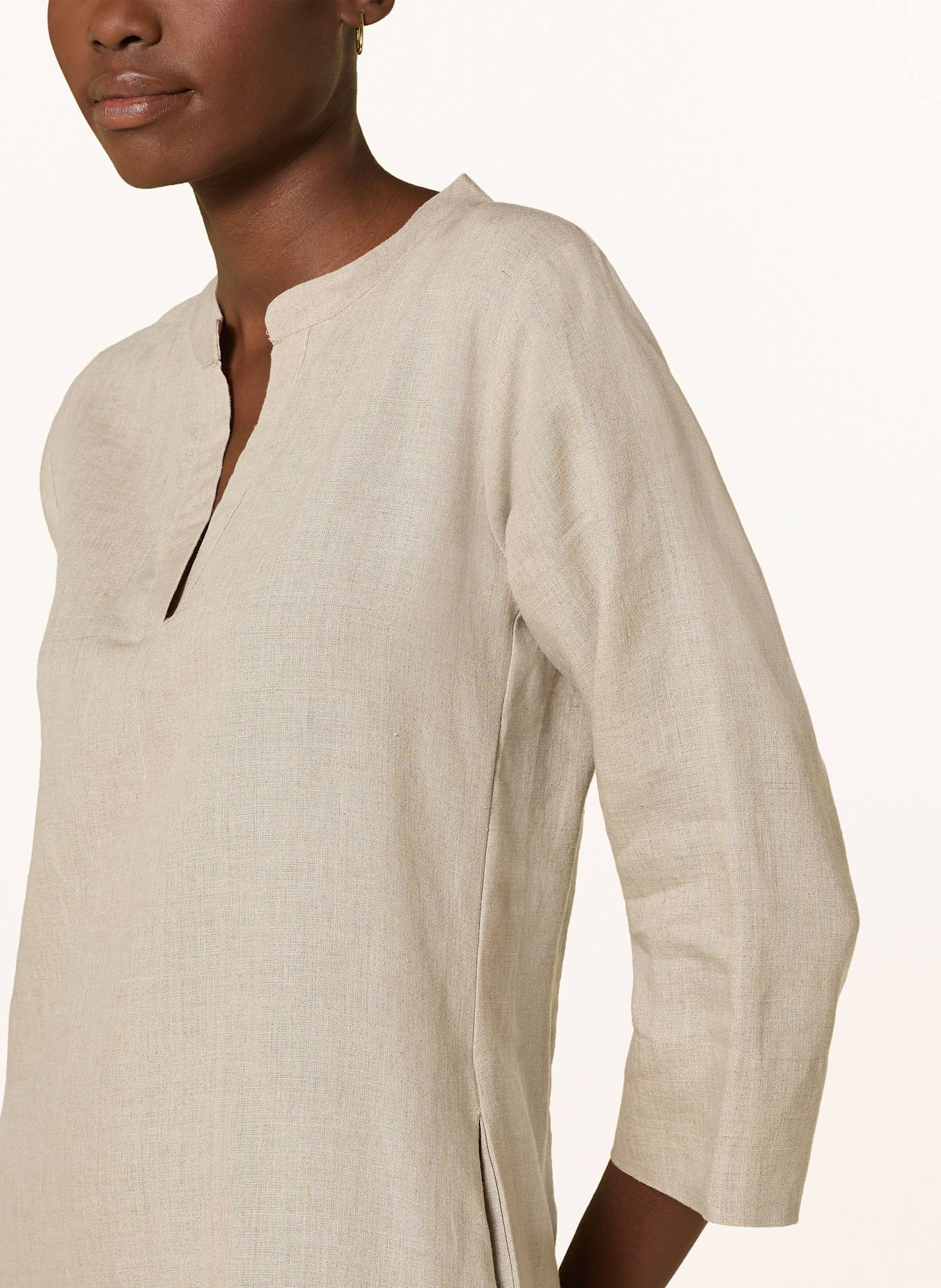 lilienfels Leinentunika mit 3/4-Arm: BEIGE