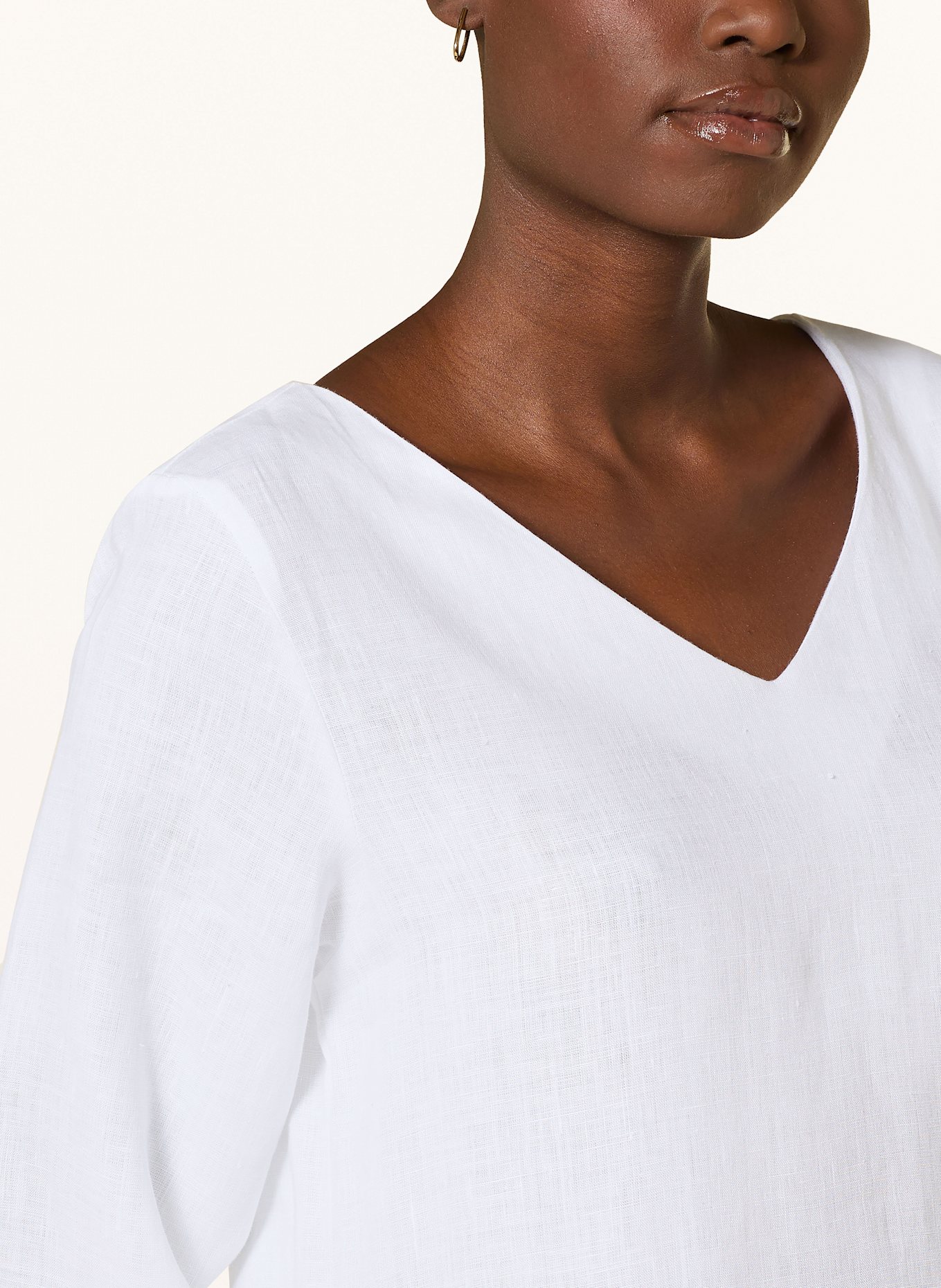 lilienfels Linen dress with 3/4 sleeves, Color: WHITE (Image 5)