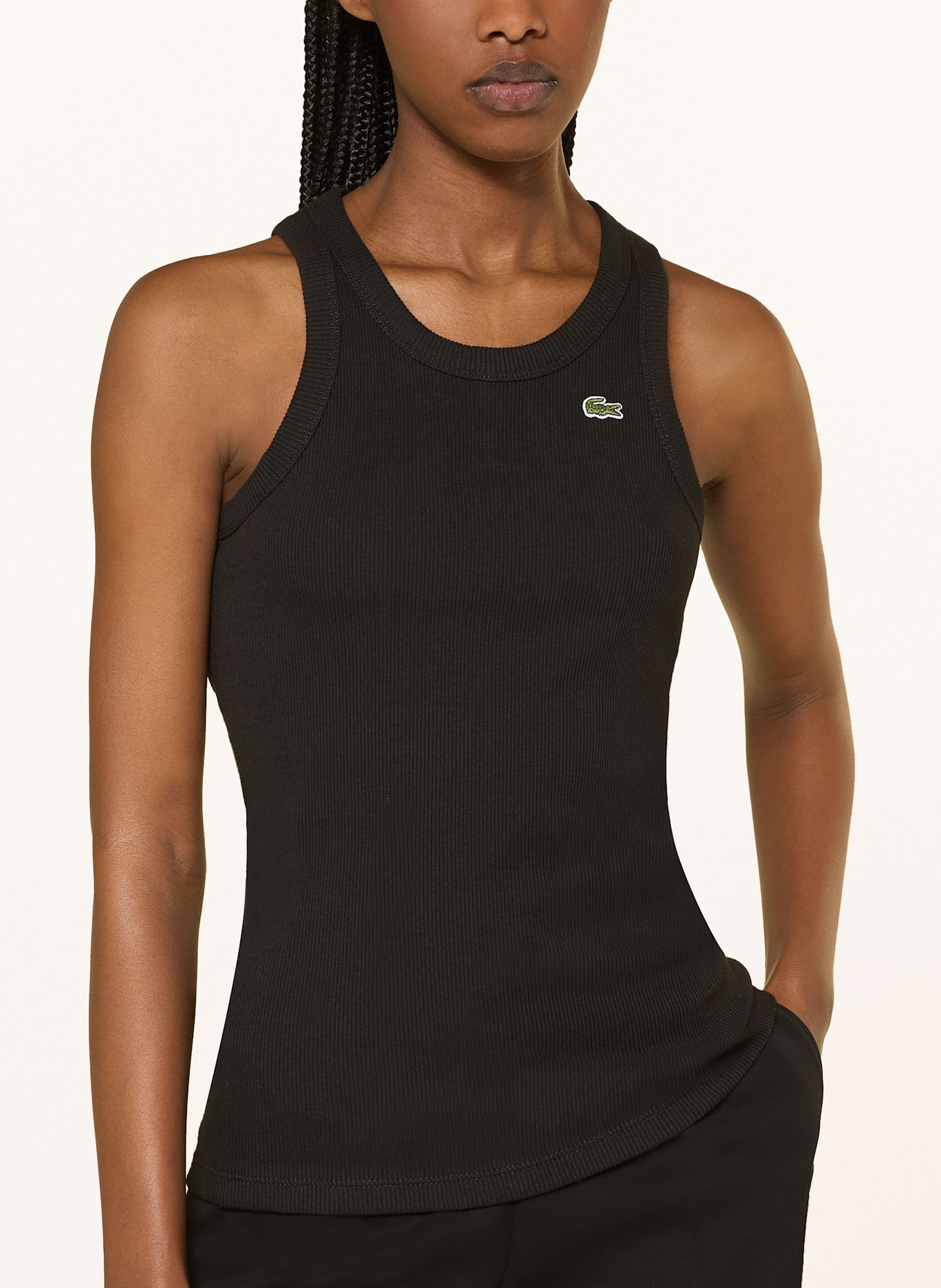 LACOSTE Top: SCHWARZ
