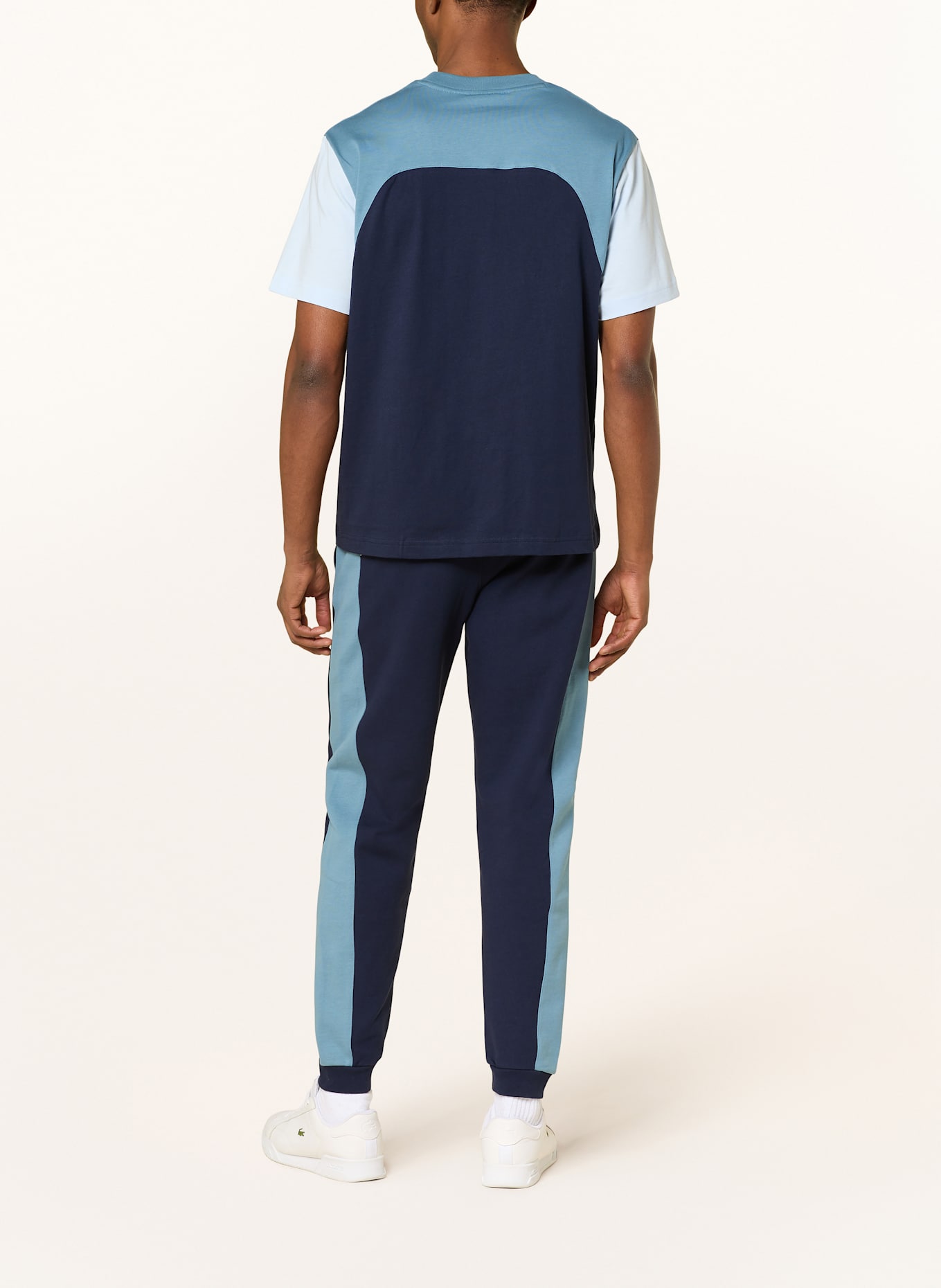 LACOSTE T-Shirt: DUNKELBLAU/ HELLBLAU/ PETROL