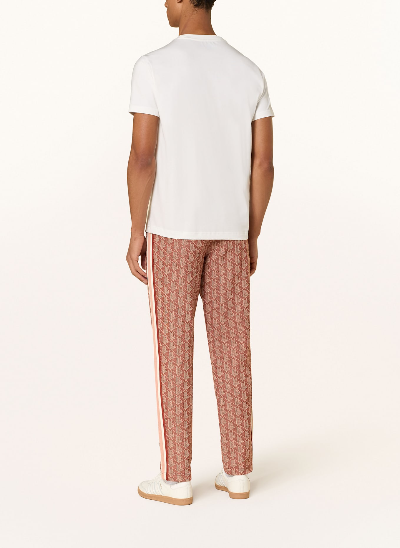 LACOSTE T-Shirt: ECRU/ GRÜN