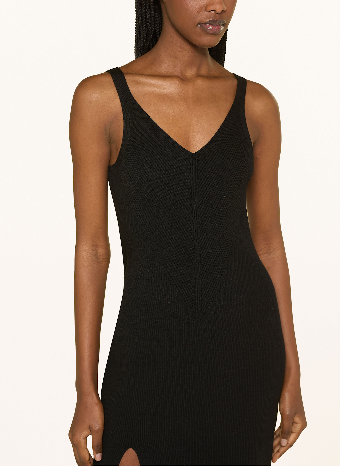 LACOSTE Strickkleid: SCHWARZ