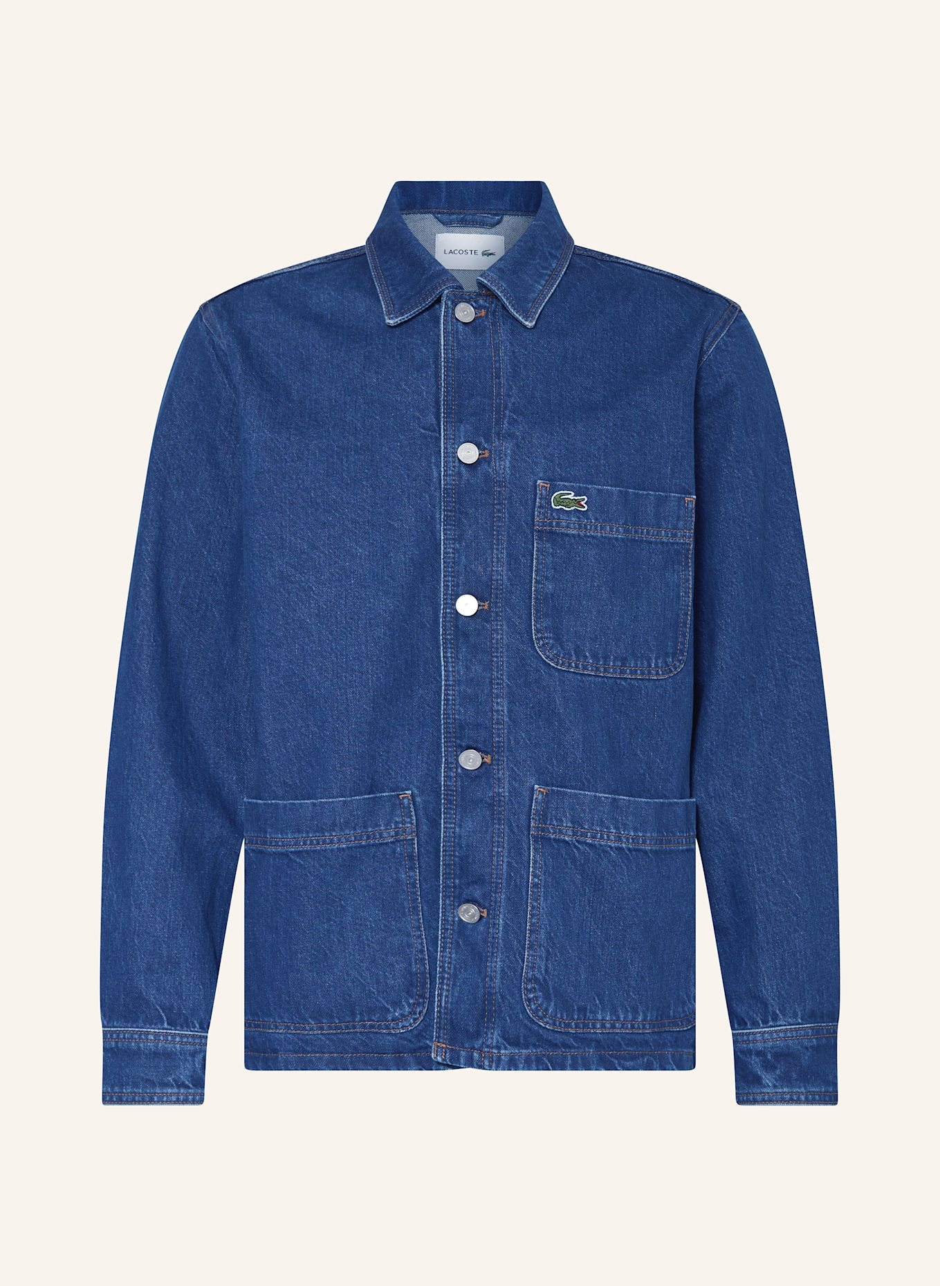 LACOSTE Jeansjacke: DUNKELBLAU