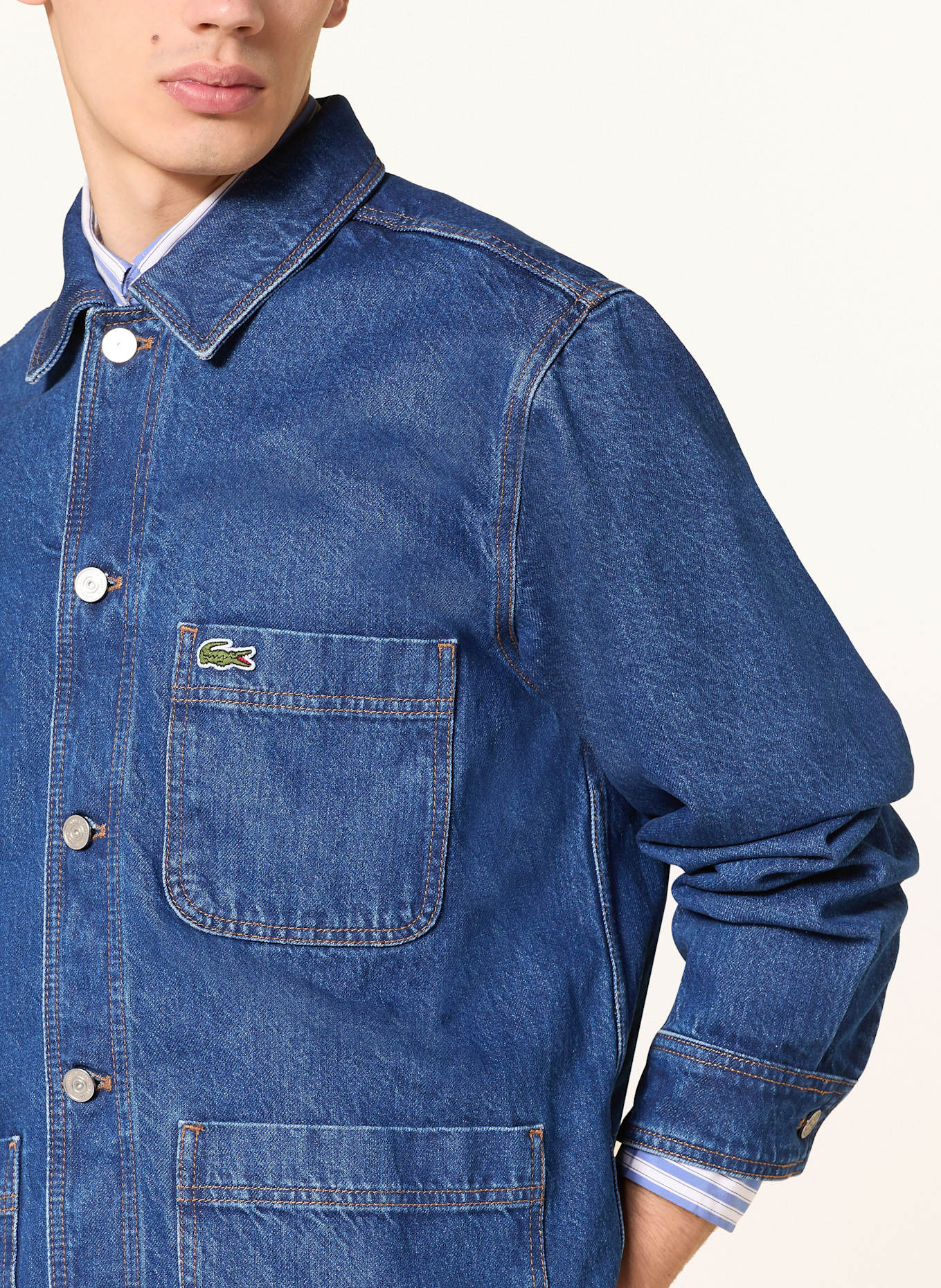 LACOSTE Jeansjacke: DUNKELBLAU