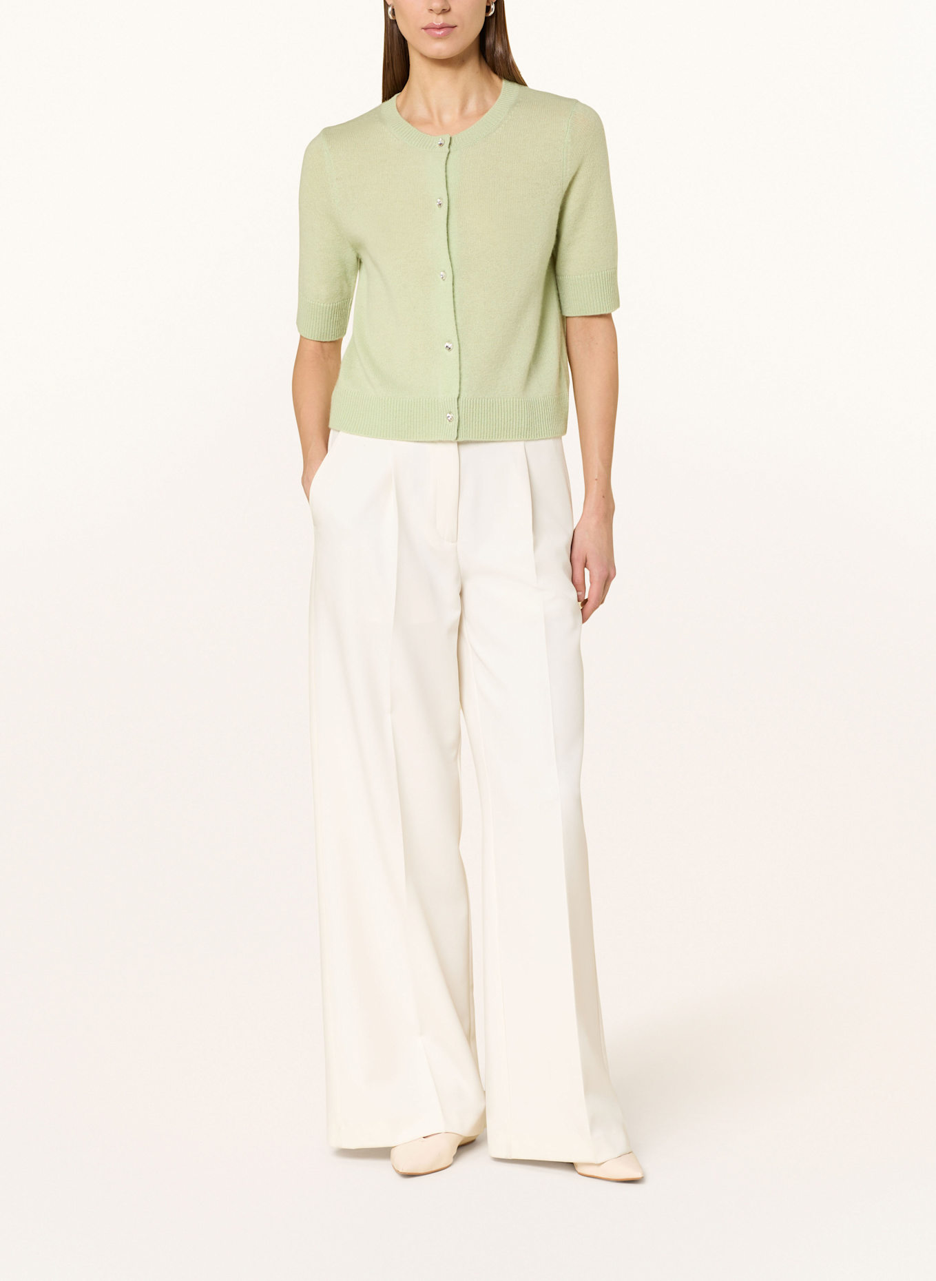 darling harbour Strickjacke mit Cashmere: lindgrün