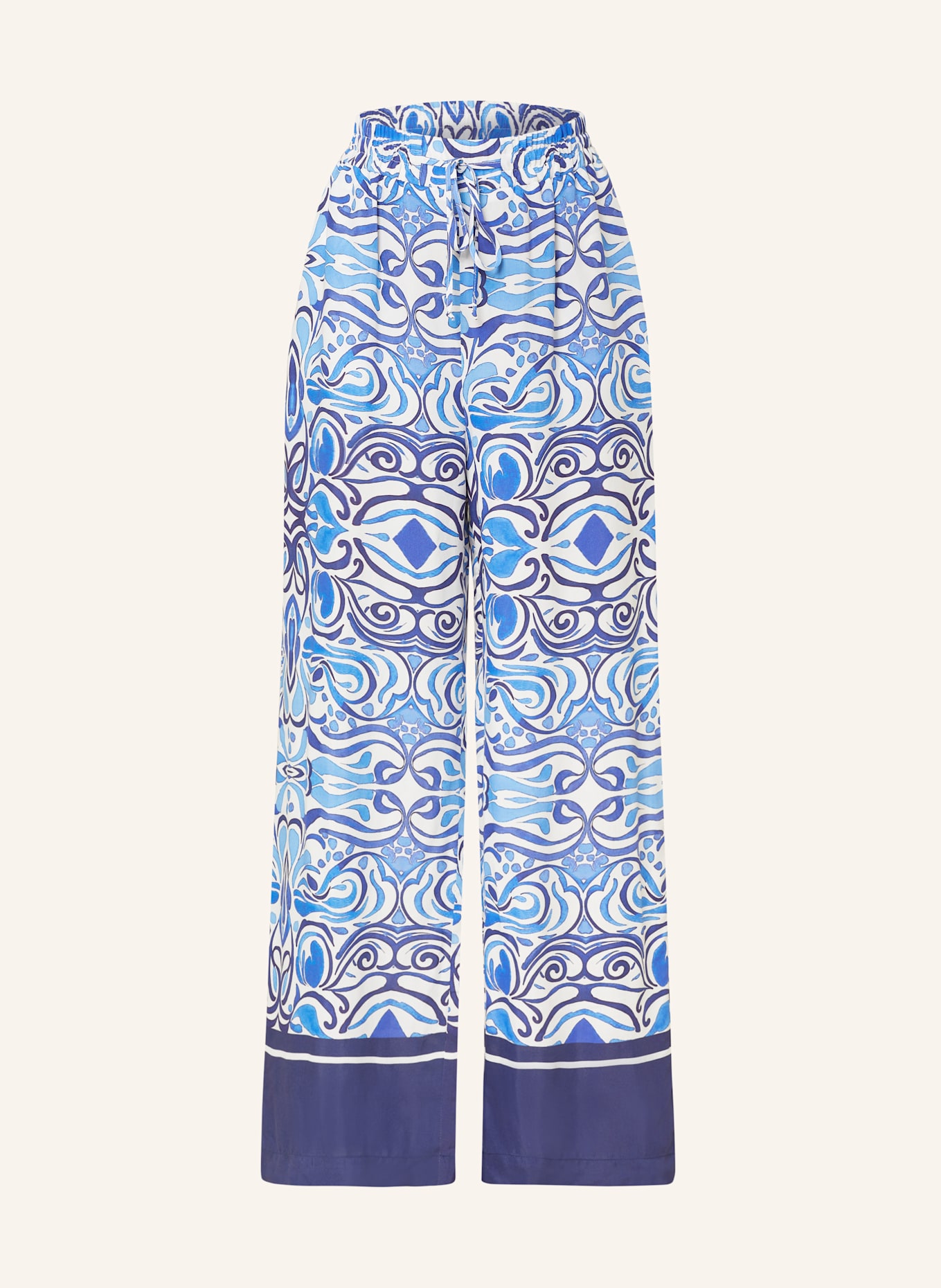 darling harbour Spodnie marlena: NIEBIESKI / BIAŁY