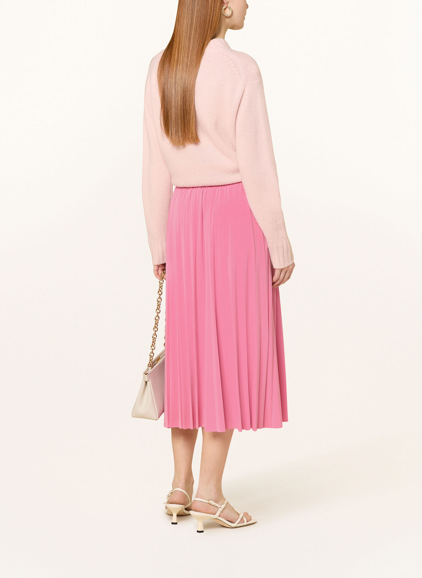 darling harbour Pleated skirt made of jersey: PINK