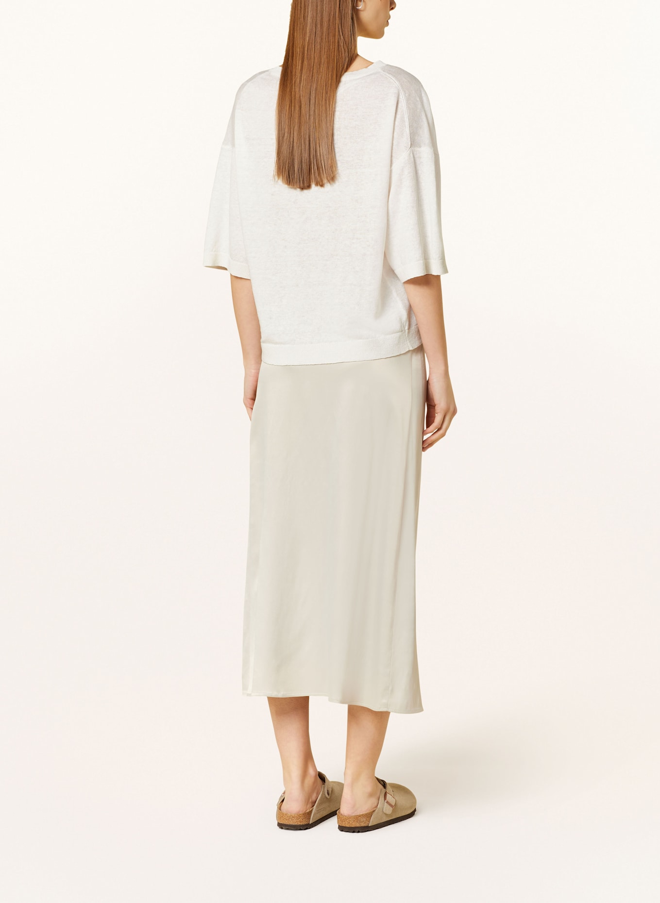 darling harbour Strickshirt aus Leinen: OFFWHITE