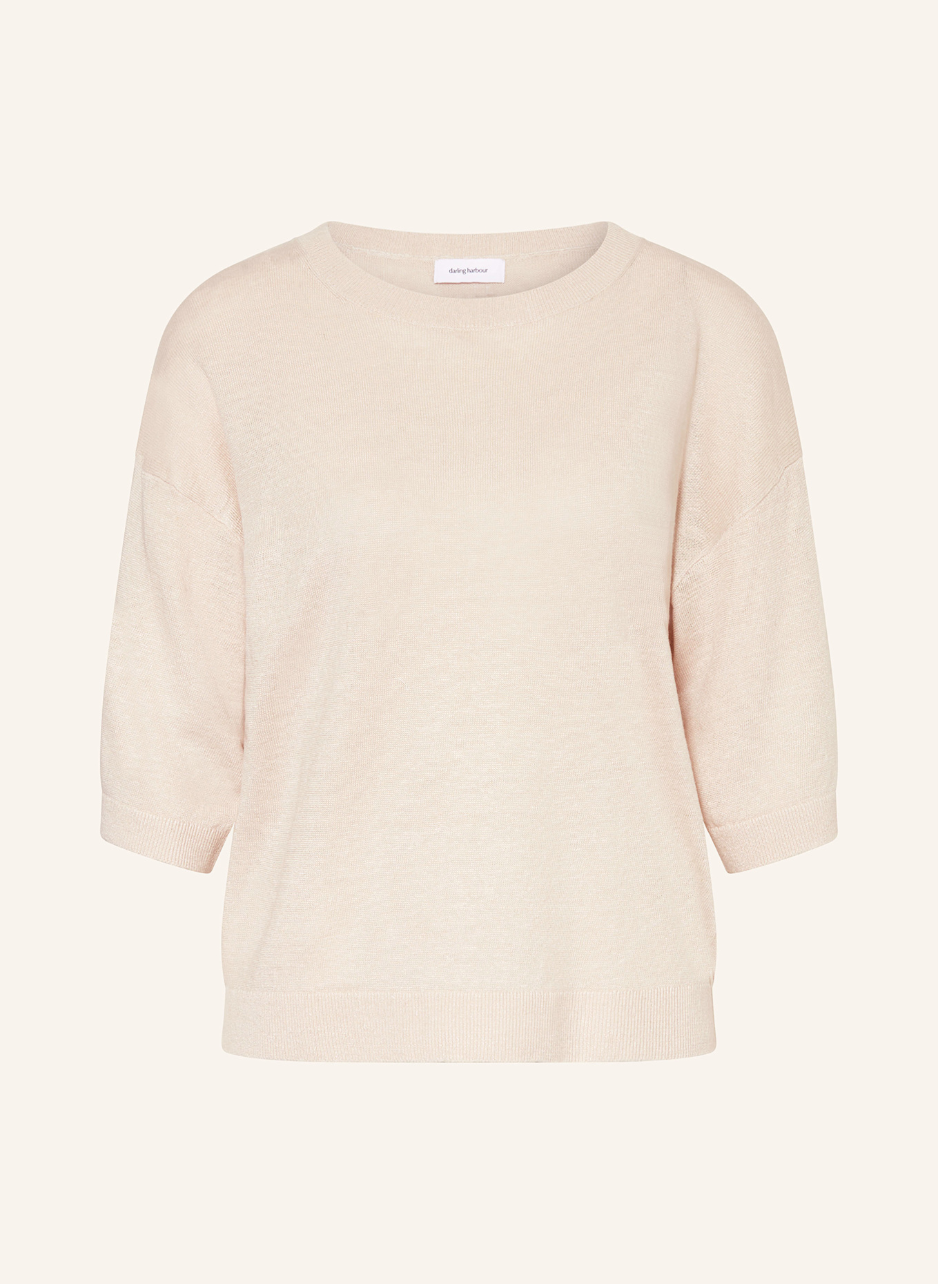darling harbour Strickshirt aus Leinen: SAND