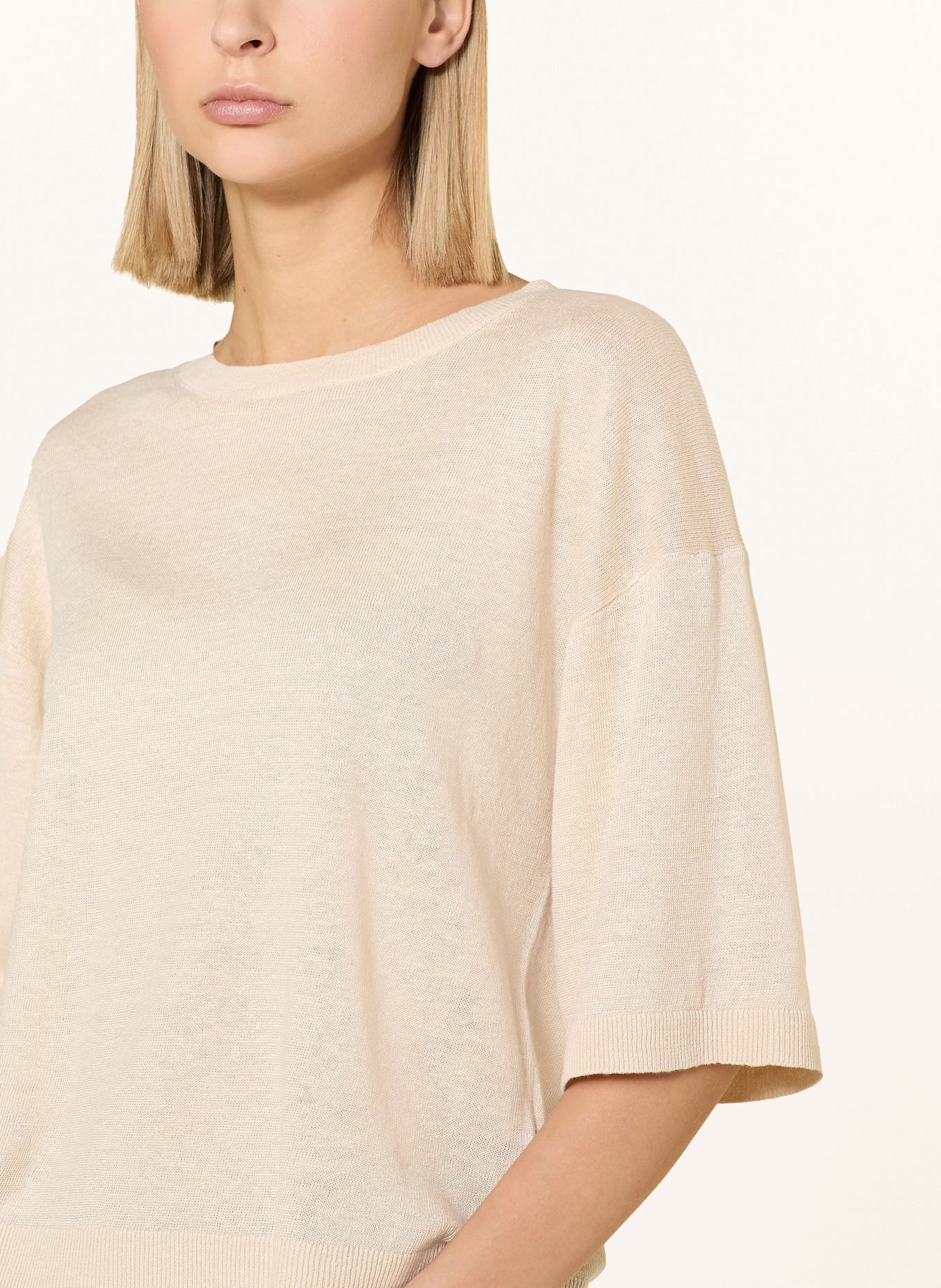 darling harbour Strickshirt aus Leinen: SAND