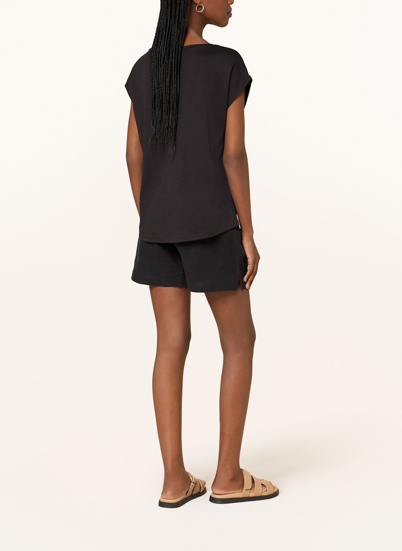 darling harbour T-Shirt aus Leinen: SCHWARZ