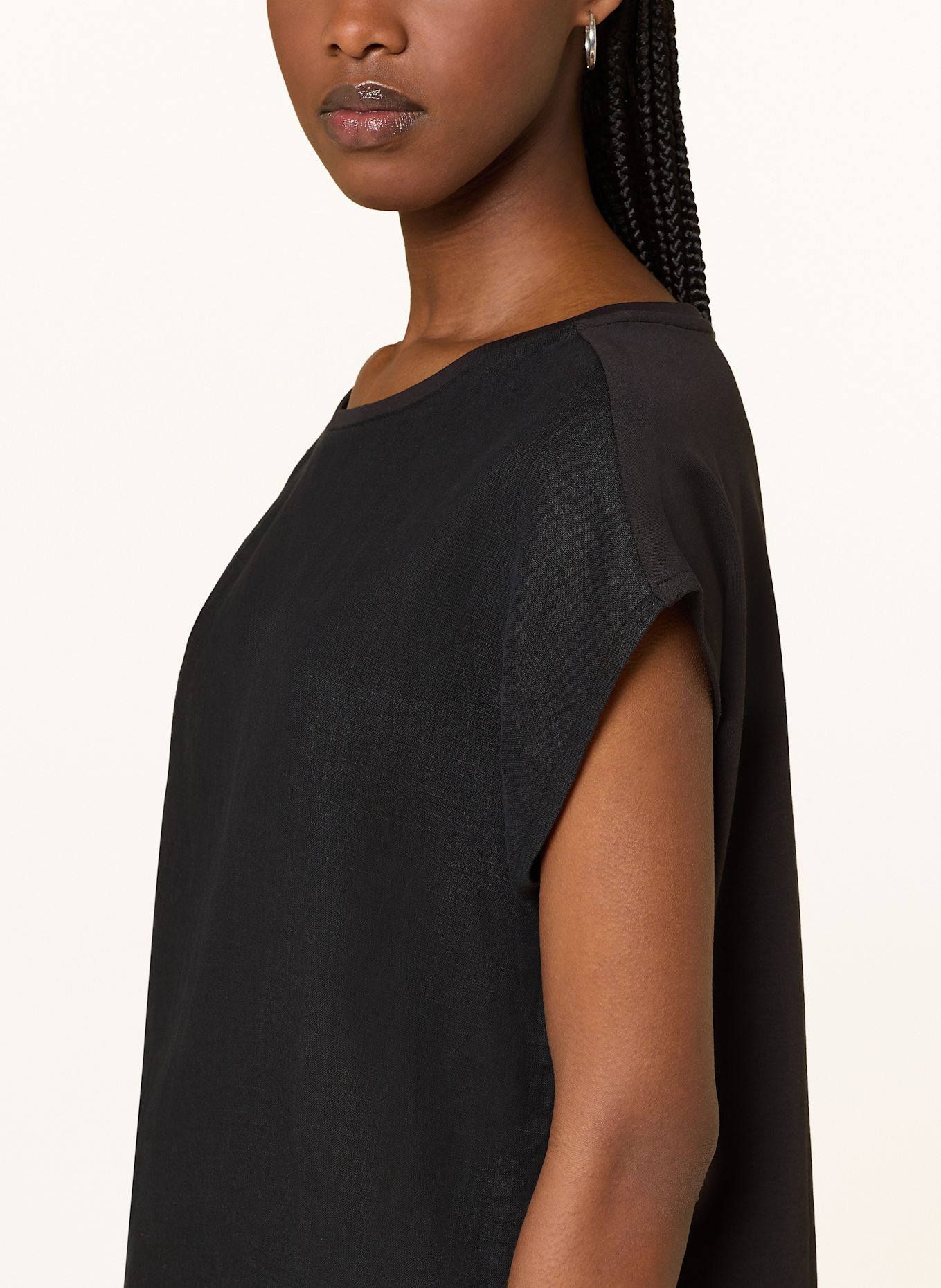 darling harbour T-Shirt aus Leinen: SCHWARZ