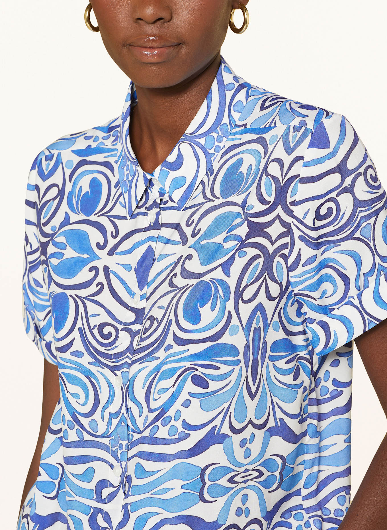 darling harbour Hemdbluse: BLAU / WEISS