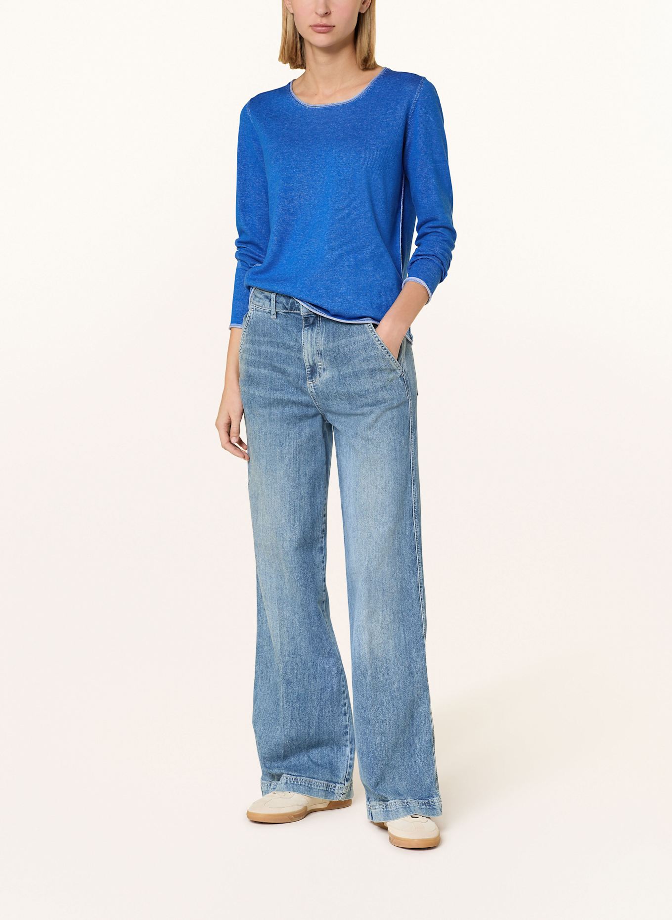 darling harbour Pullover: AZUR / WEISS