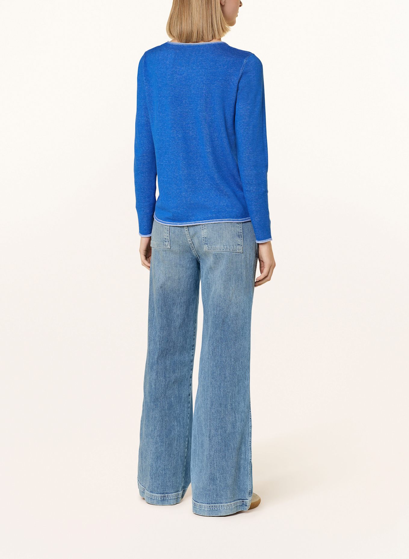 darling harbour Pullover: AZUR / WEISS