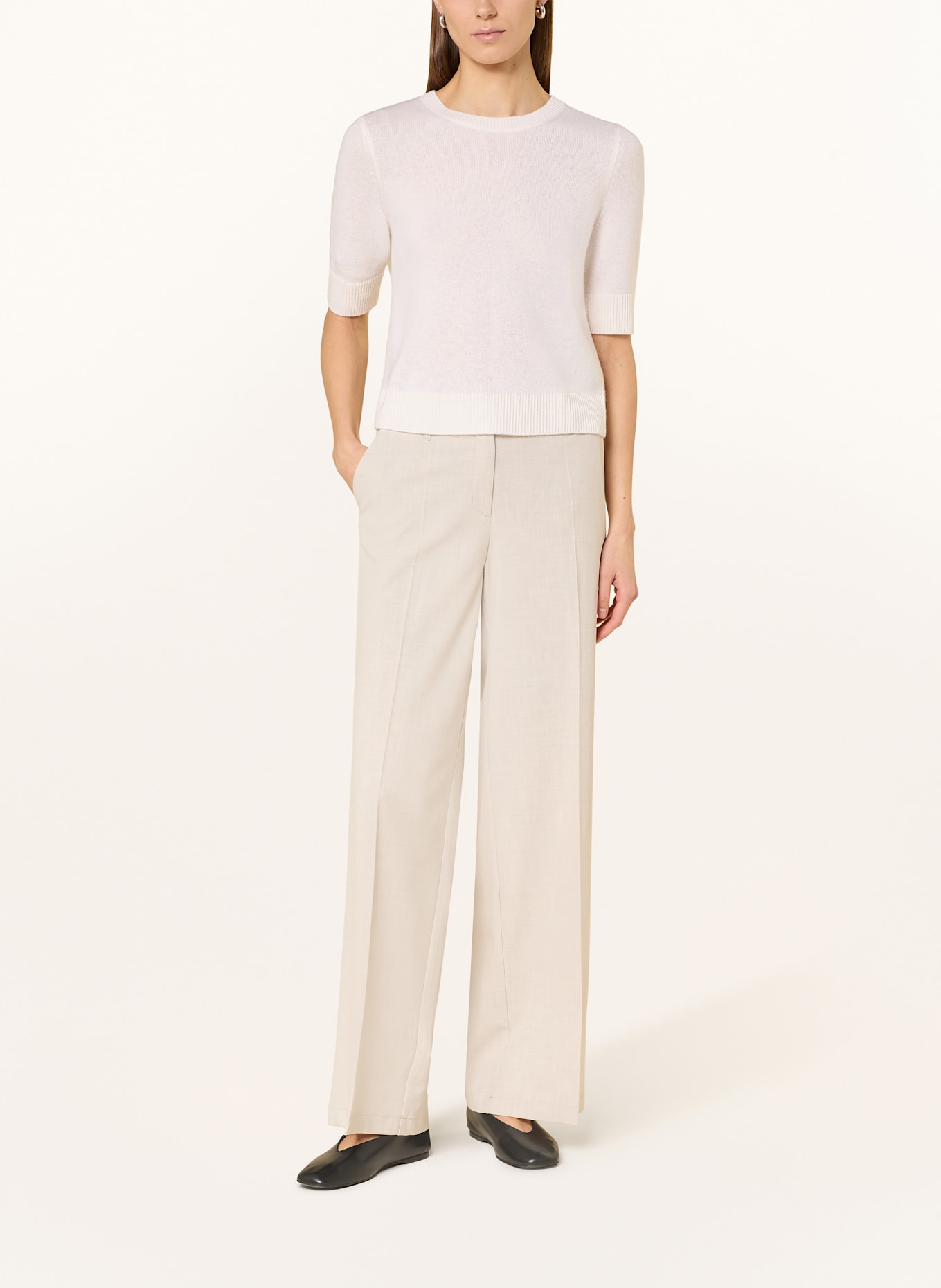 darling harbour Knit shirt with cashmere: OFFWHITE