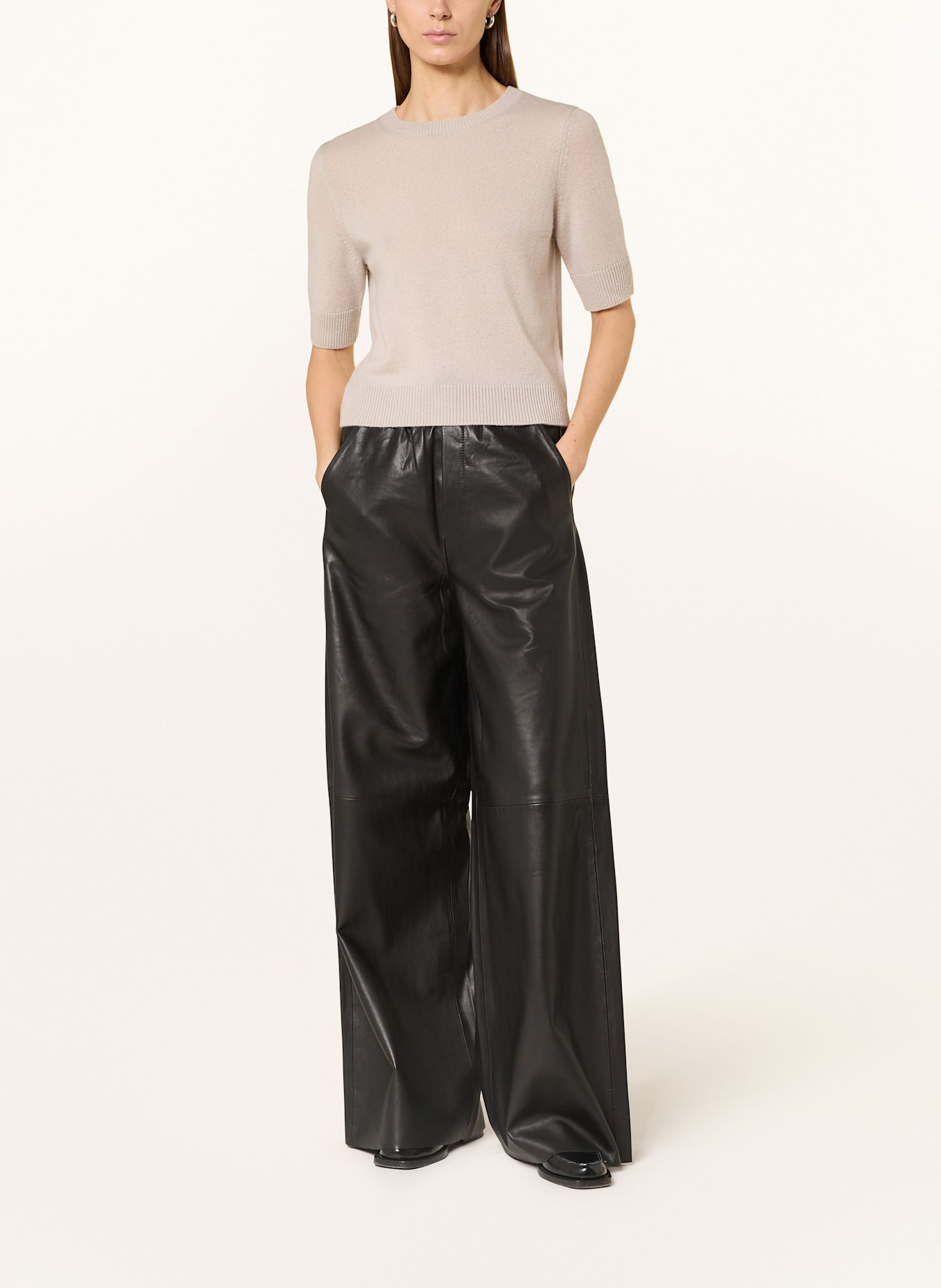 darling harbour Strickshirt mit Cashmere: KIESEL