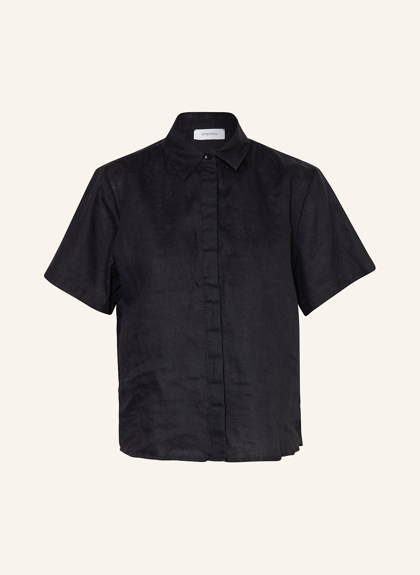 darling harbour Hemdbluse aus Leinen: SCHWARZ