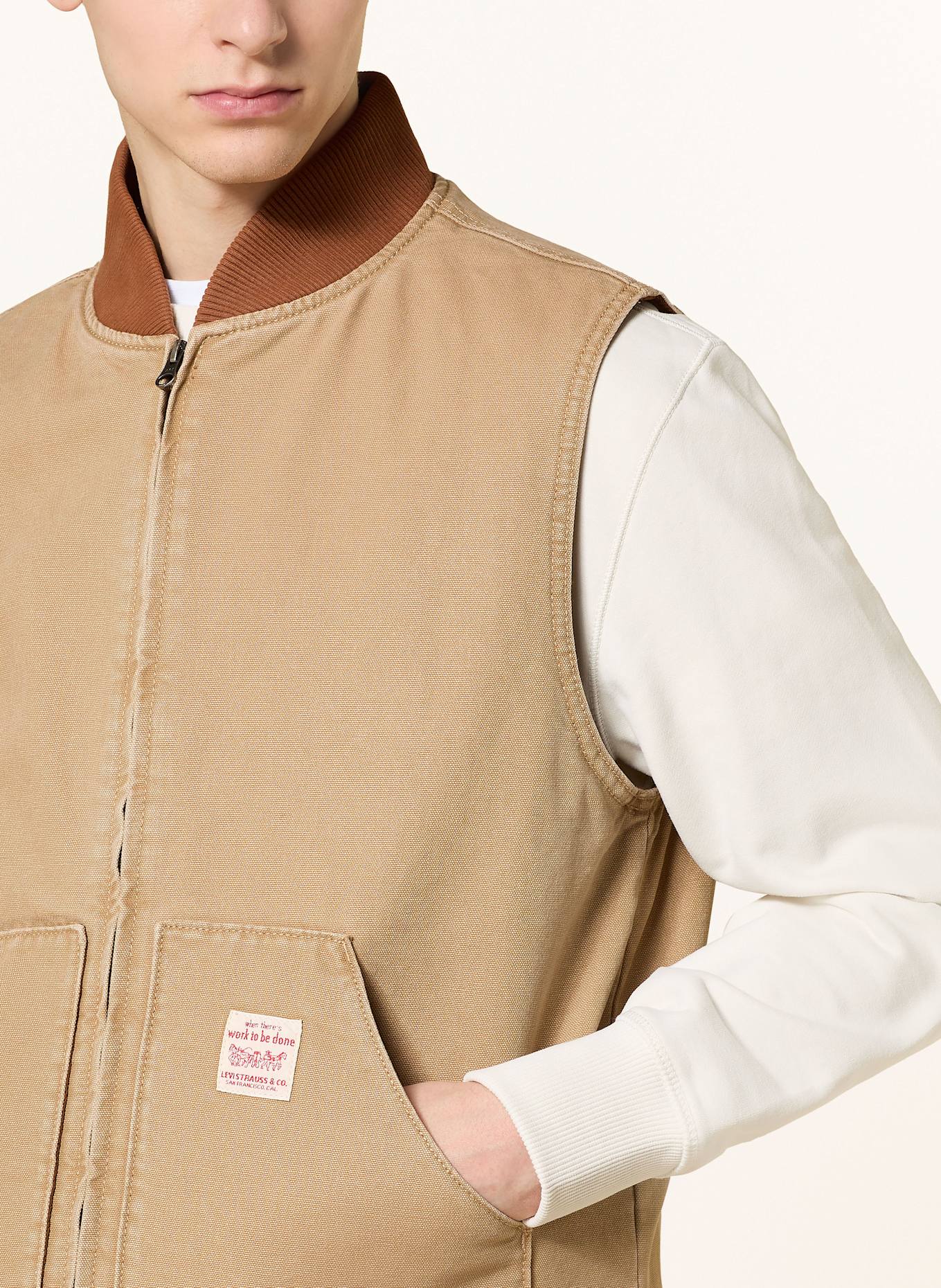 Levi's® Weste SANSOME: HELLBRAUN