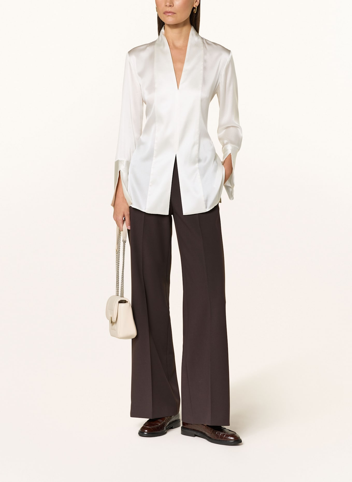 van Laack Silk blouse VL-DENISA-XX, Color: WHITE (Image 2)
