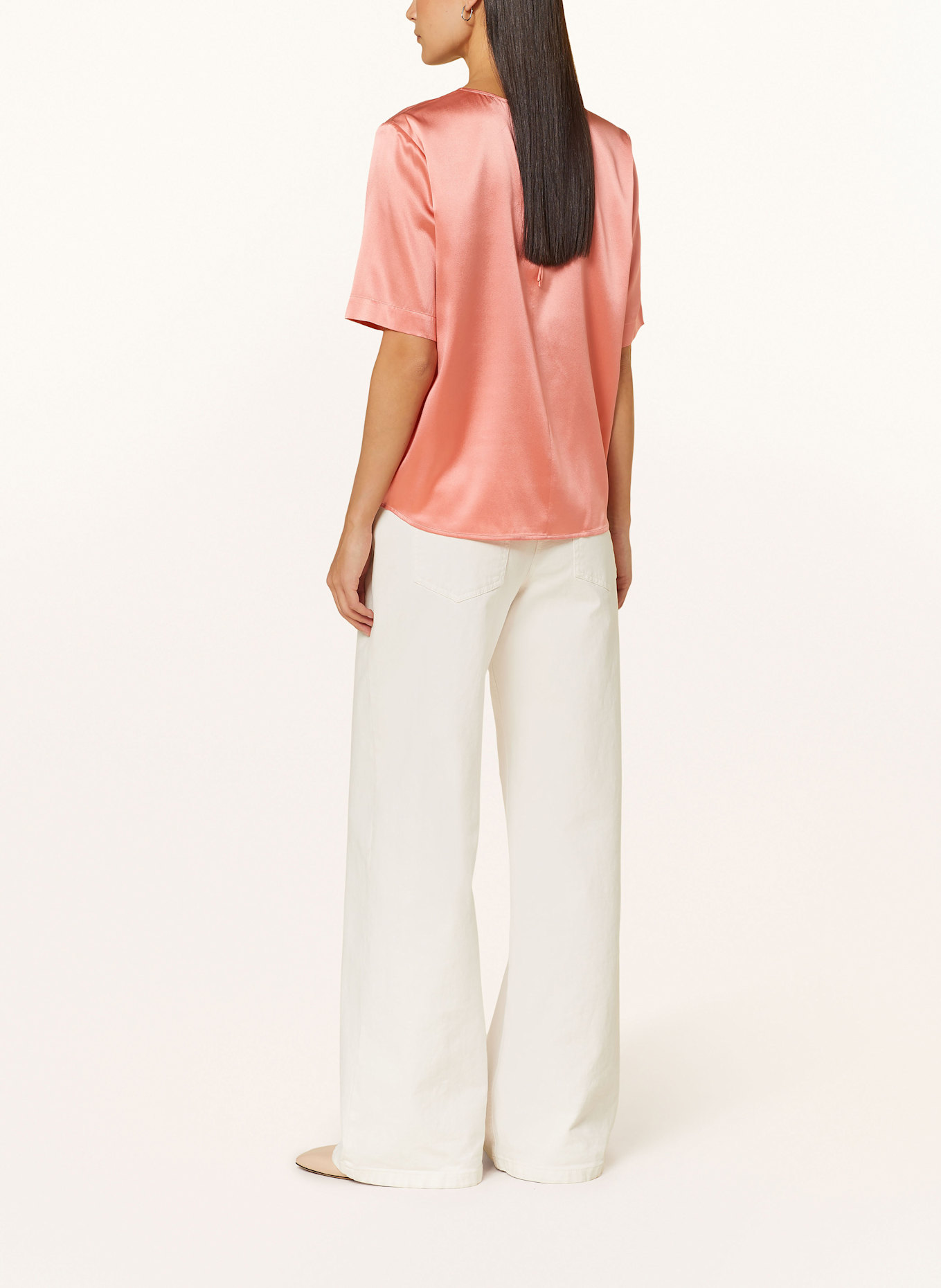 van Laack Silk shirt blouse VL-TANIMA-XX: LIGHT RED