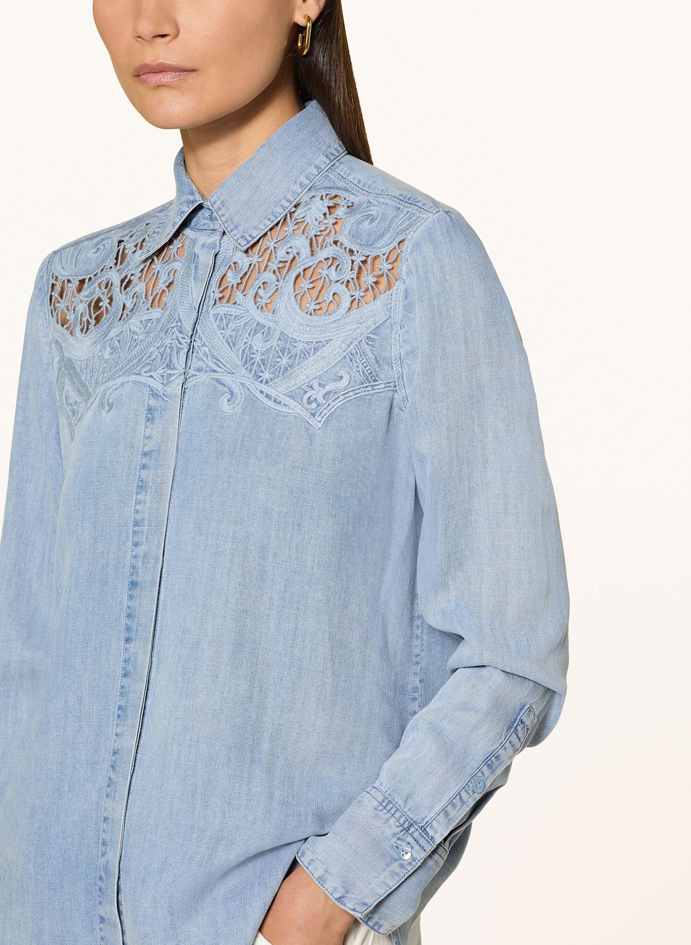 van Laack Shirt blouse VL-CELLOUS-XX, Color: LIGHT BLUE (Image 4)