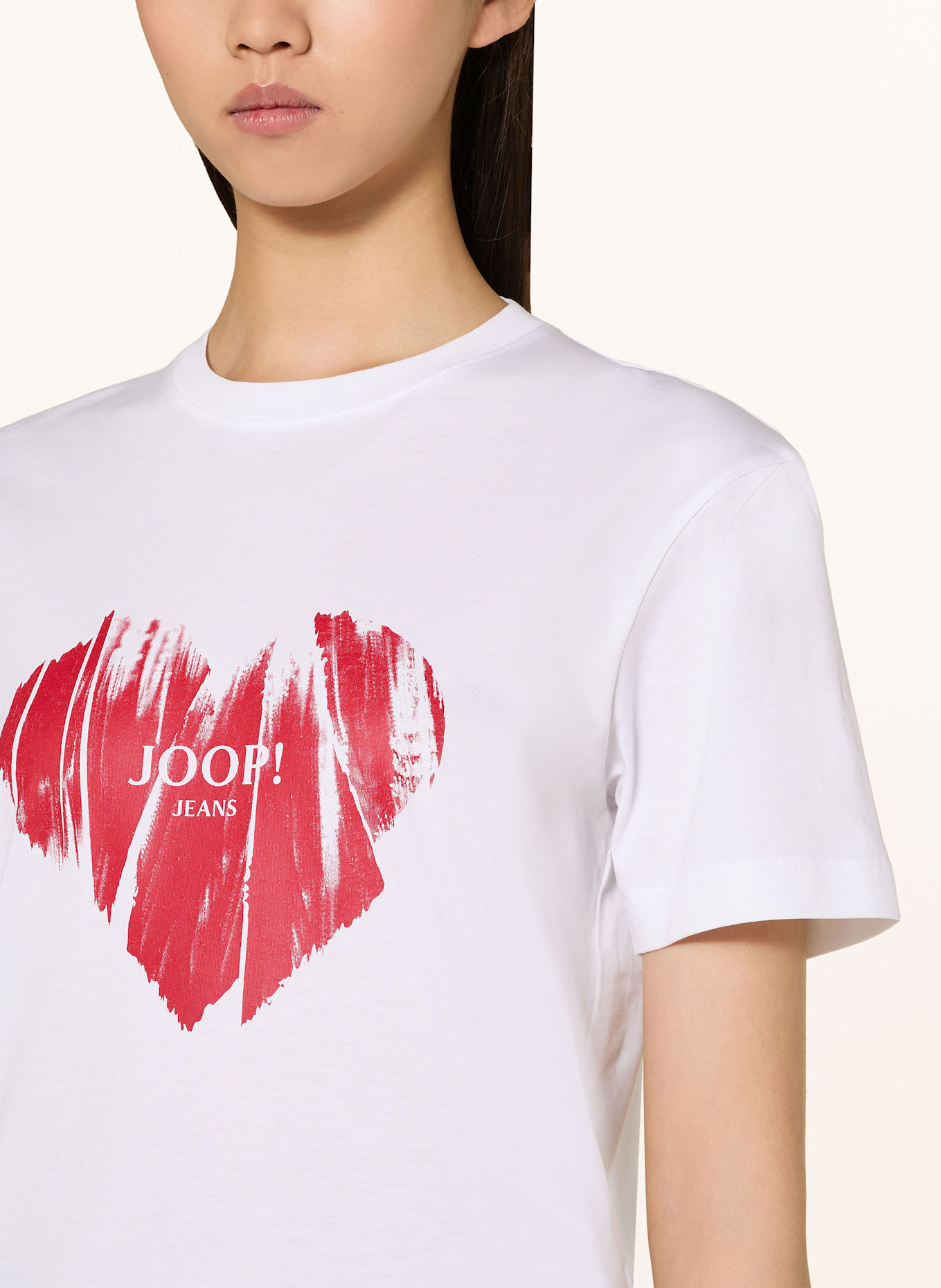 JOOP! JEANS T-Shirt TESSA: WEISS / ROT