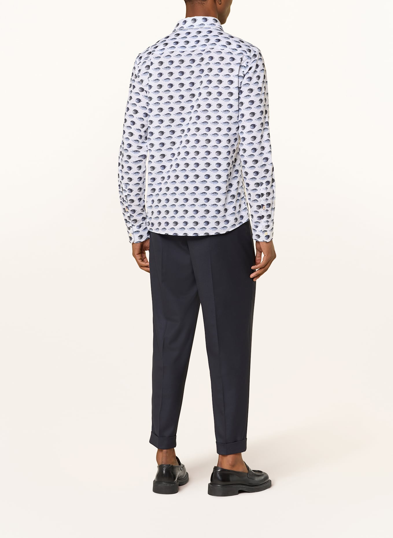 JOOP! JEANS Hemd HANSON Comfort Fit: DUNKELBLAU / WEISS