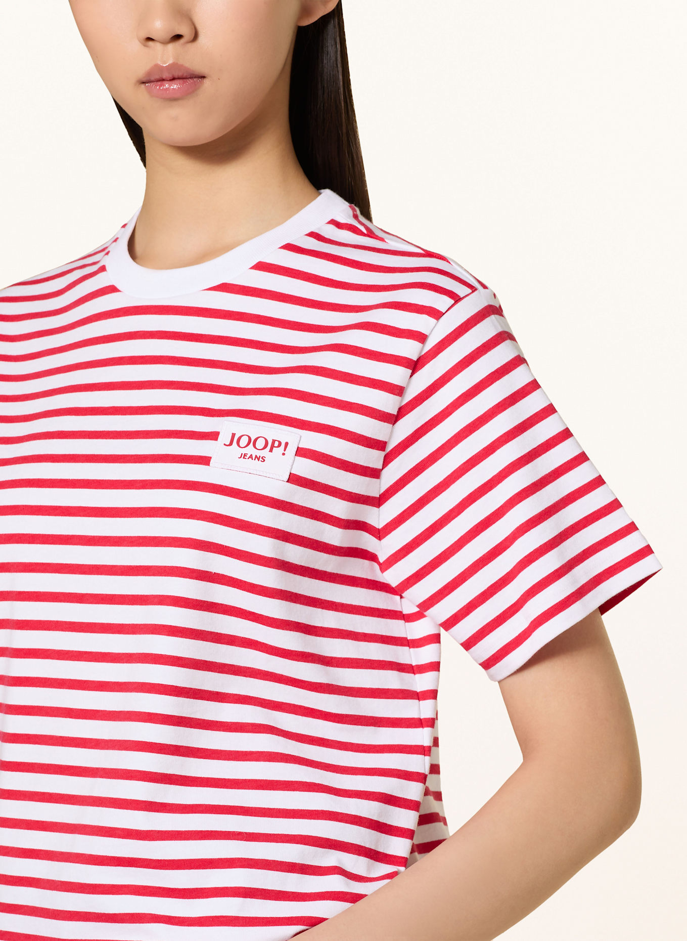 JOOP! JEANS T-shirt: CZERWONY / BIAŁY