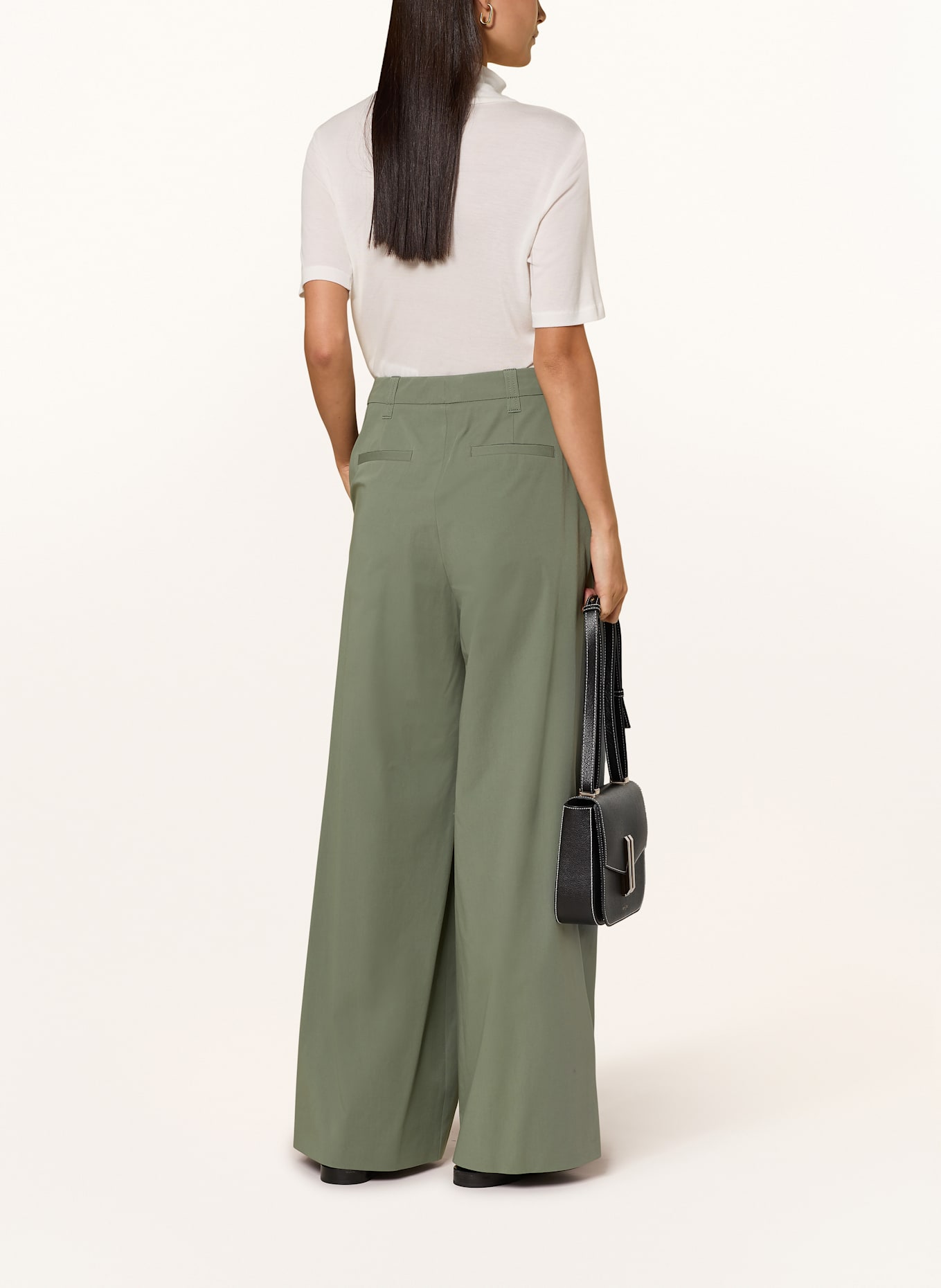 windsor. Wide leg trousers: OLIVE