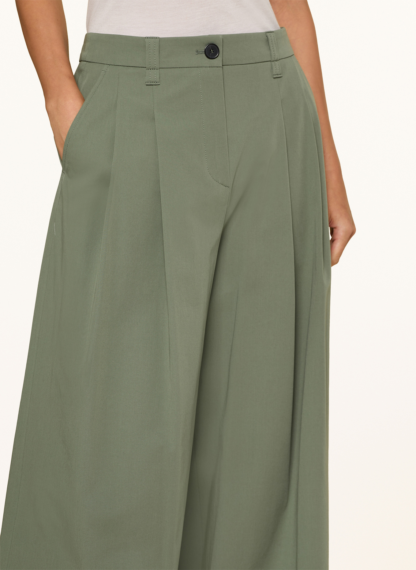 windsor. Wide leg trousers: OLIVE